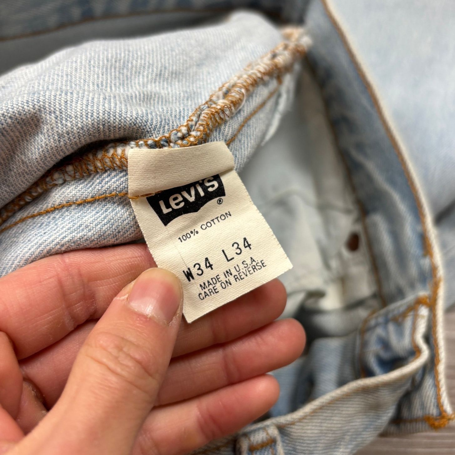 Levi's × Vintage Vintage 90s Levi's 501 Straight Leg Jeans Made in USA 32x25 Size US 32 / EU 48 - 9 Thumbnail