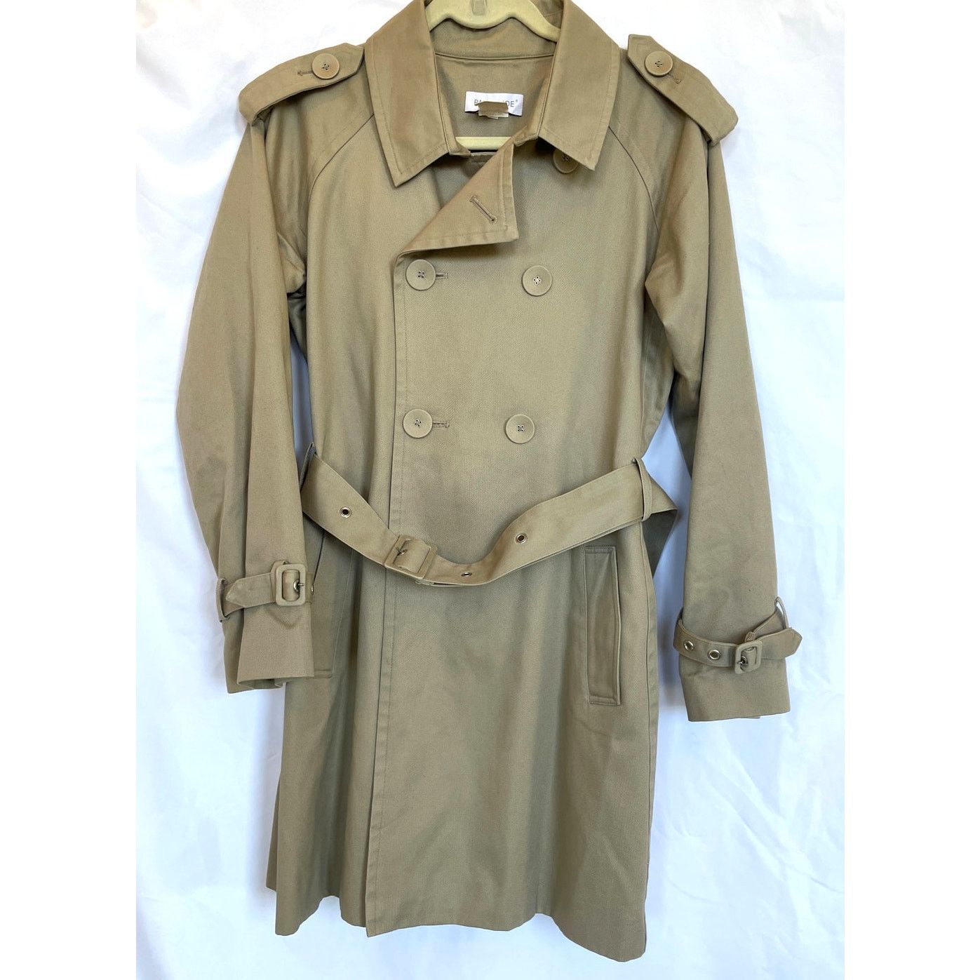Paul & Joe Paul and Joe Short Khaki Gabardine Trench Coat, US 10, FR 42 Size L / US 10 / IT 46 - 1 Thumbnail