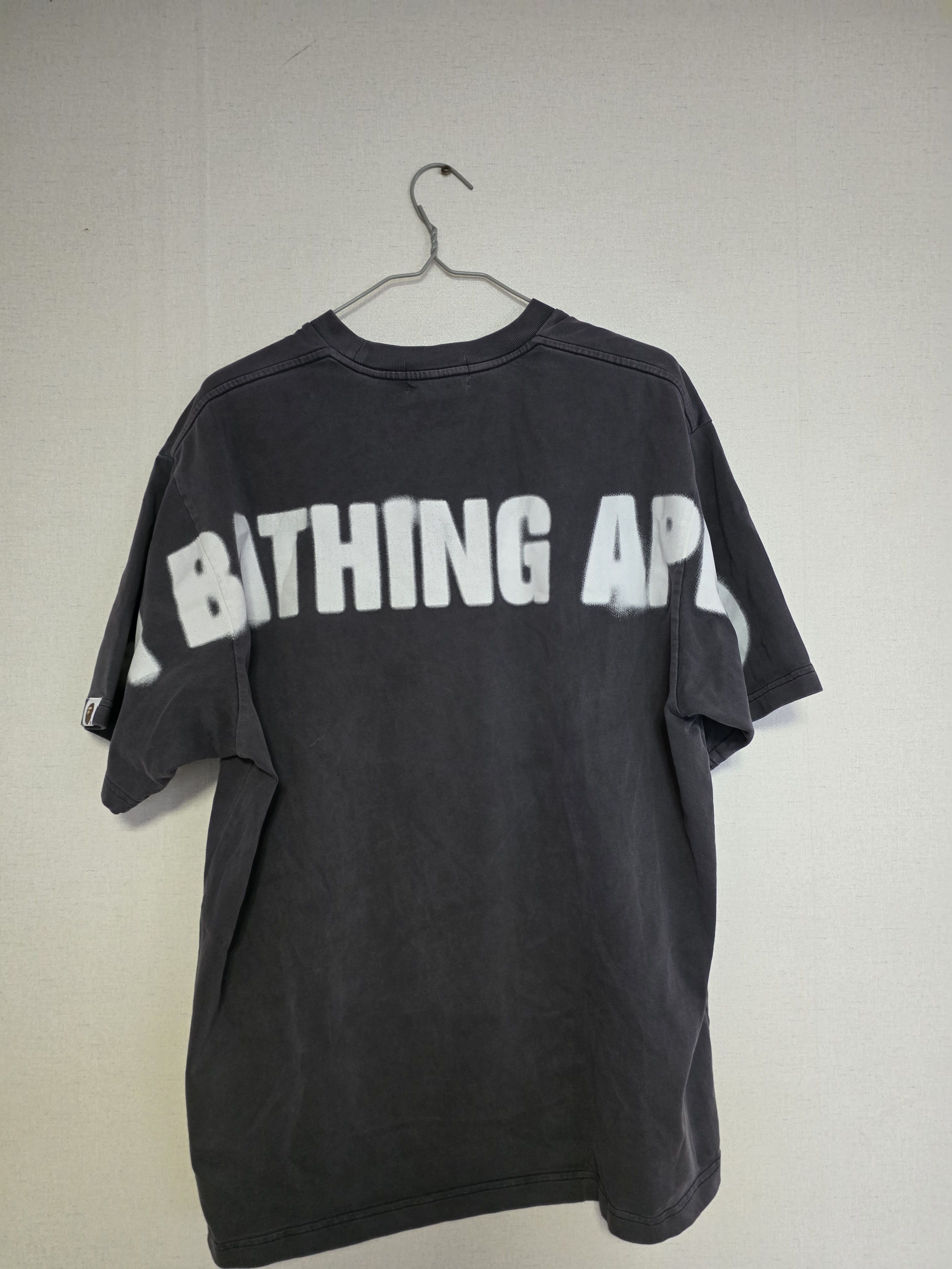 Bape BAPE Pigment Dyed Spray Ape Head Tee (Gray) Size US L / EU 52-54 / 3 - 2 Thumbnail