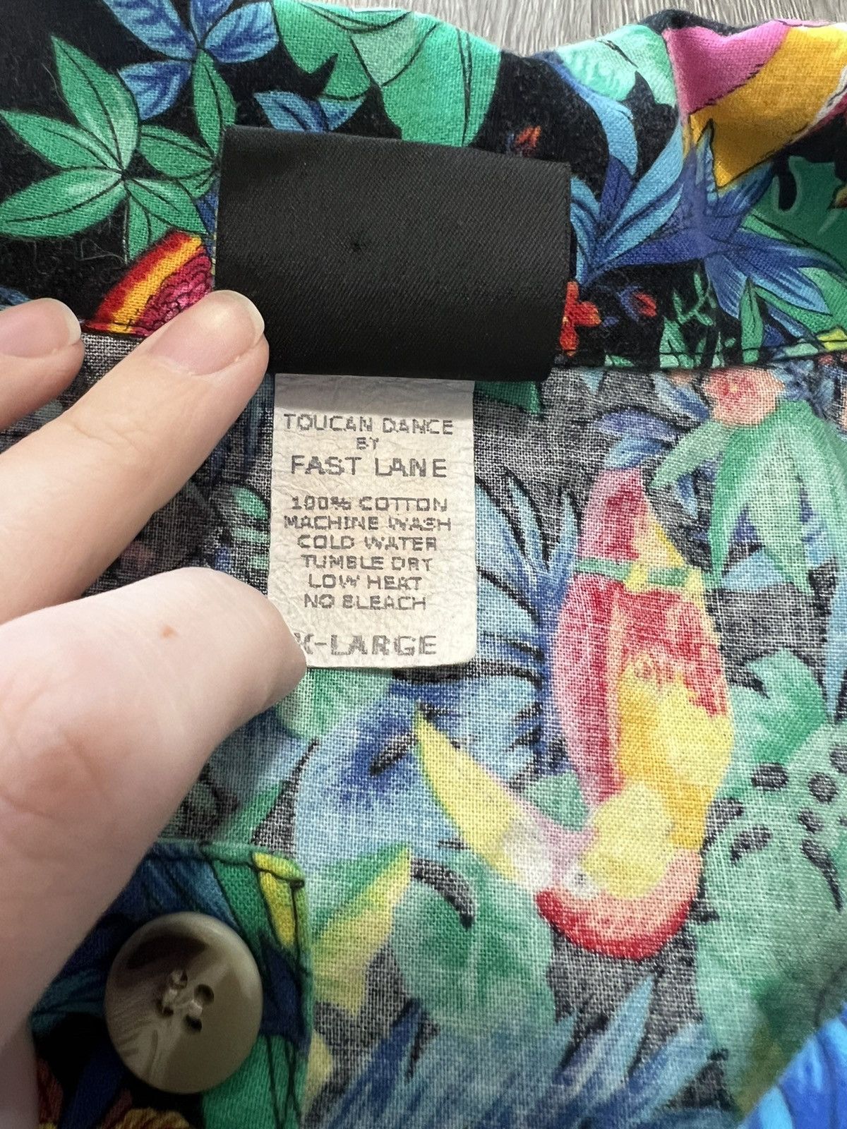 Adidas × Vintage Vintage Adidas ‘Toucan Dance’ by Fast Lane Hawaiian shirt Size US XL / EU 56 / 4 - 6 Thumbnail