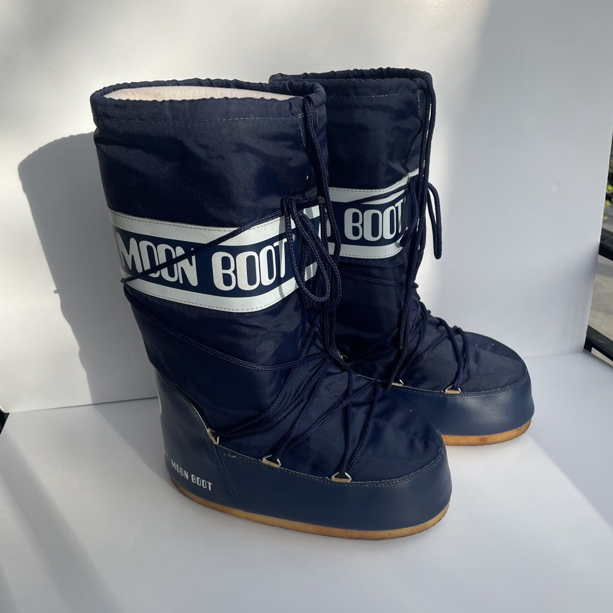 Moon Boot Navy Tall Nylon Moon Boots Size US 10 / EU 43 - 1 Thumbnail