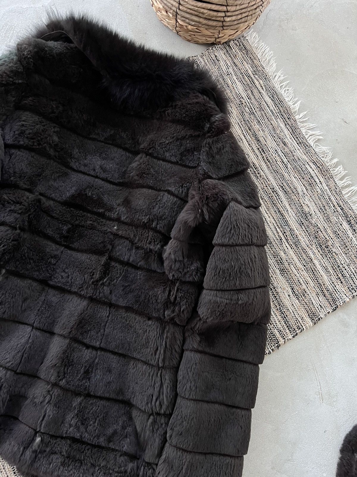 Japanese Brand Vintage Lynx Fur Coat Avantgarde Y2K Dark Grey Green Tint Size M / US 6-8 / IT 42-44 - 15 Thumbnail