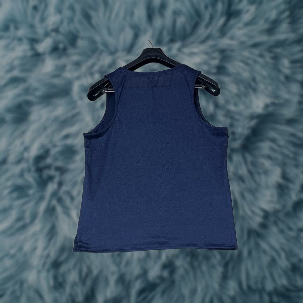 Lucky Brand Lucky Brand Womens Sleeveless Shirt Tank Blue Scoop Neck Cotton Blend M Medium See Pics Size M / US 6-8 / IT 42-44 - 1 Thumbnail