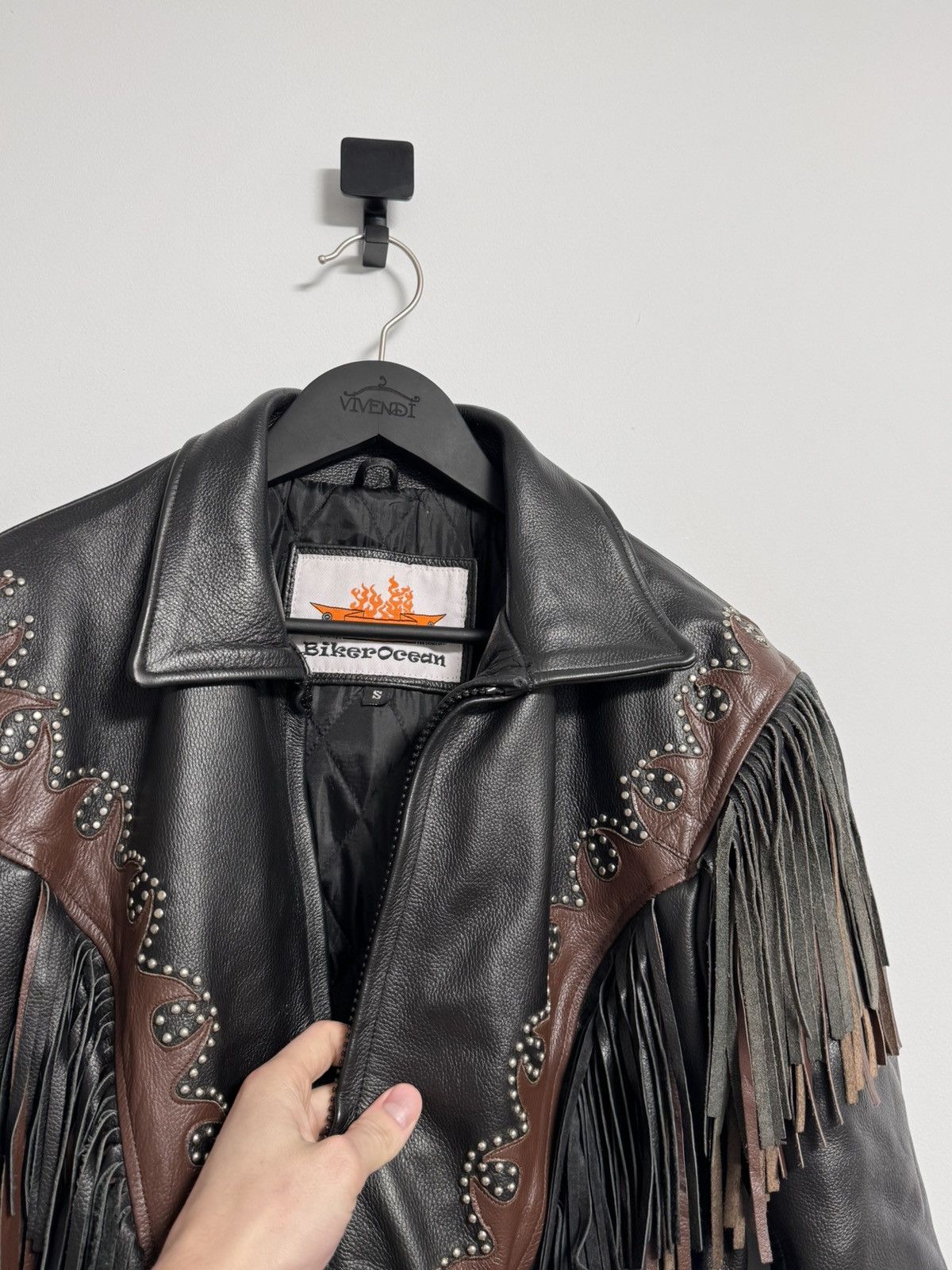 Japanese Brand × Vintage Vintage Western World by Shaf Fringed Leather Jacket Size US S / EU 44-46 / 1 - 12 Thumbnail