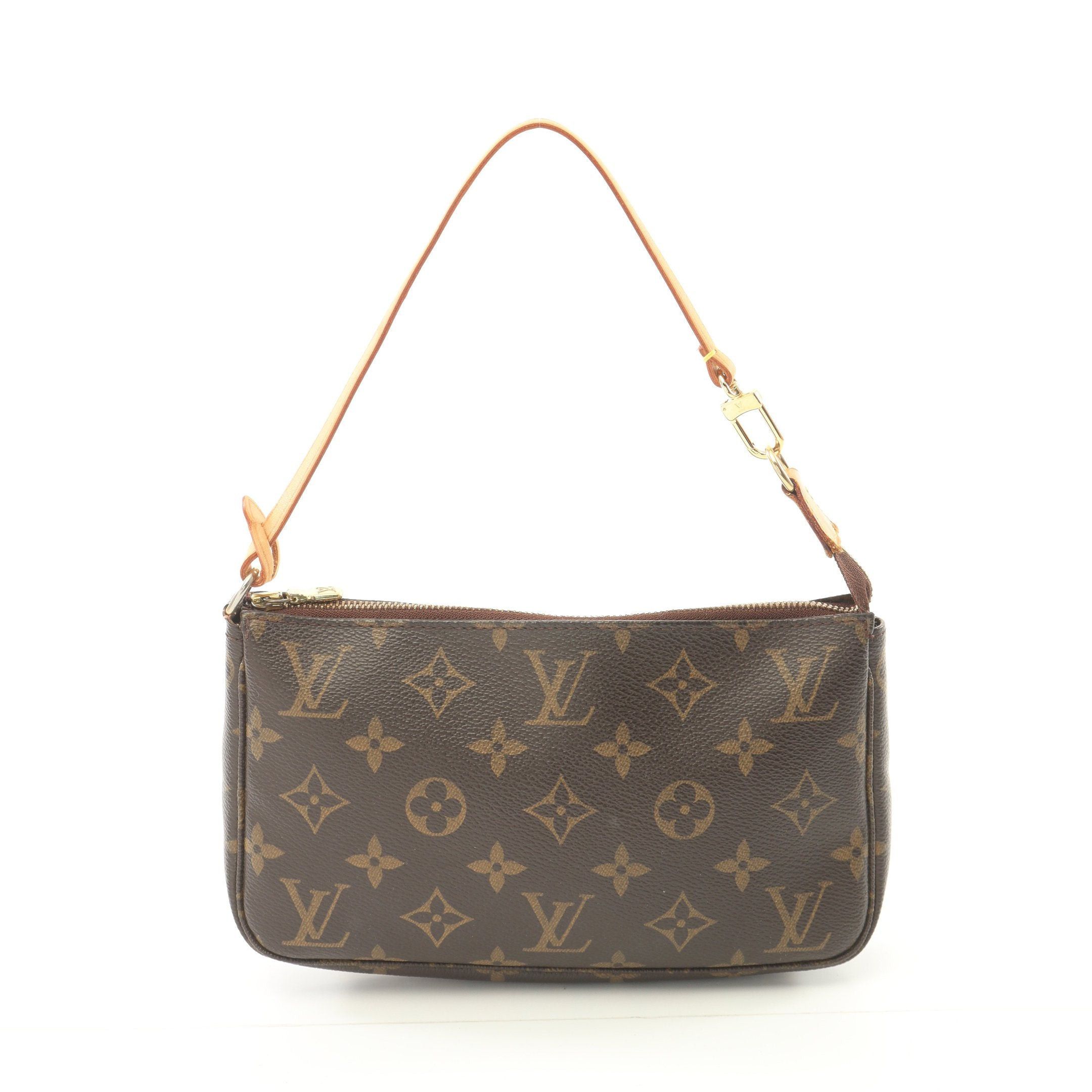 Louis Vuitton Louis Vuitton Pochette Accessoires Monogram Handbag Leather Brown Size ONE SIZE - 1 Thumbnail