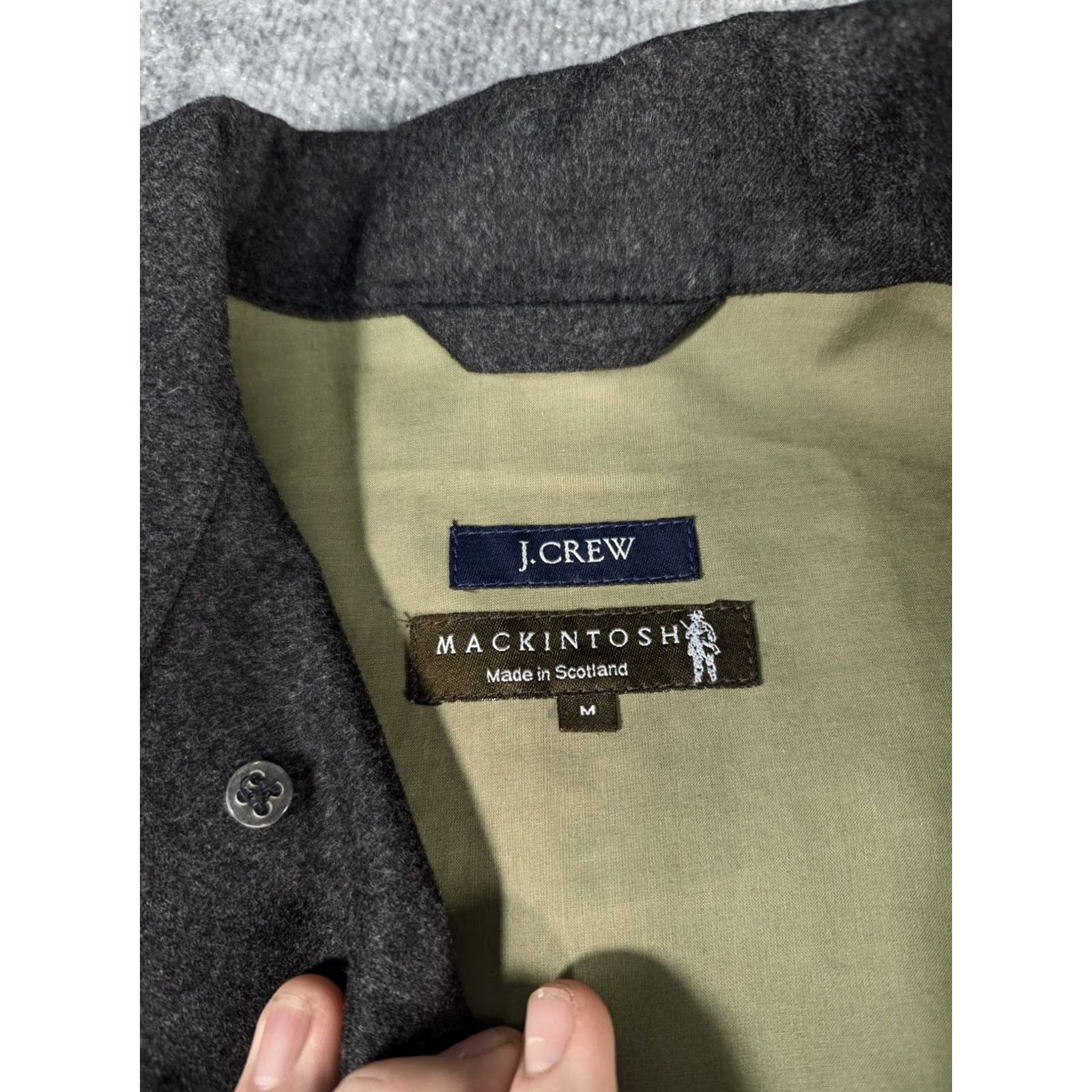 J.Crew J.CREW Mackintosh Dunkeld Coat Gray Rain Trench Jacket Sz. M Men Wool Regular Flawless Condition Size US M / EU 48-50 / 2 - 5 Thumbnail