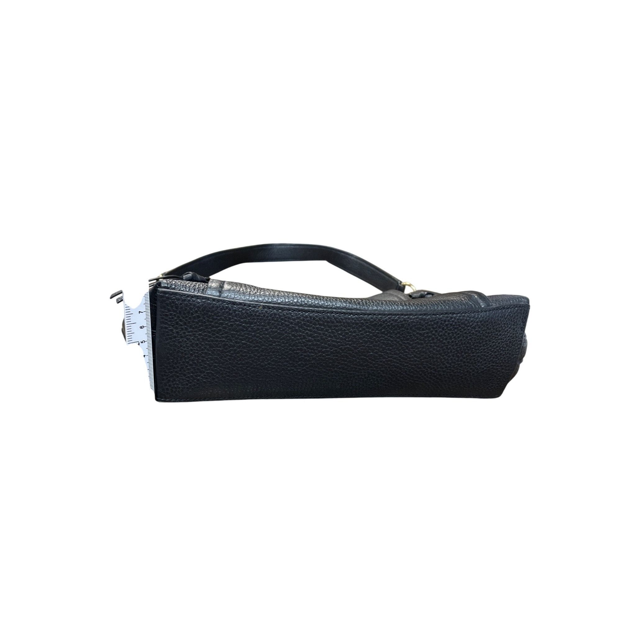 Coach Coach NY Marlon Black Leather pebbled Shoulder HandBag size Size ONE SIZE - 11 Thumbnail