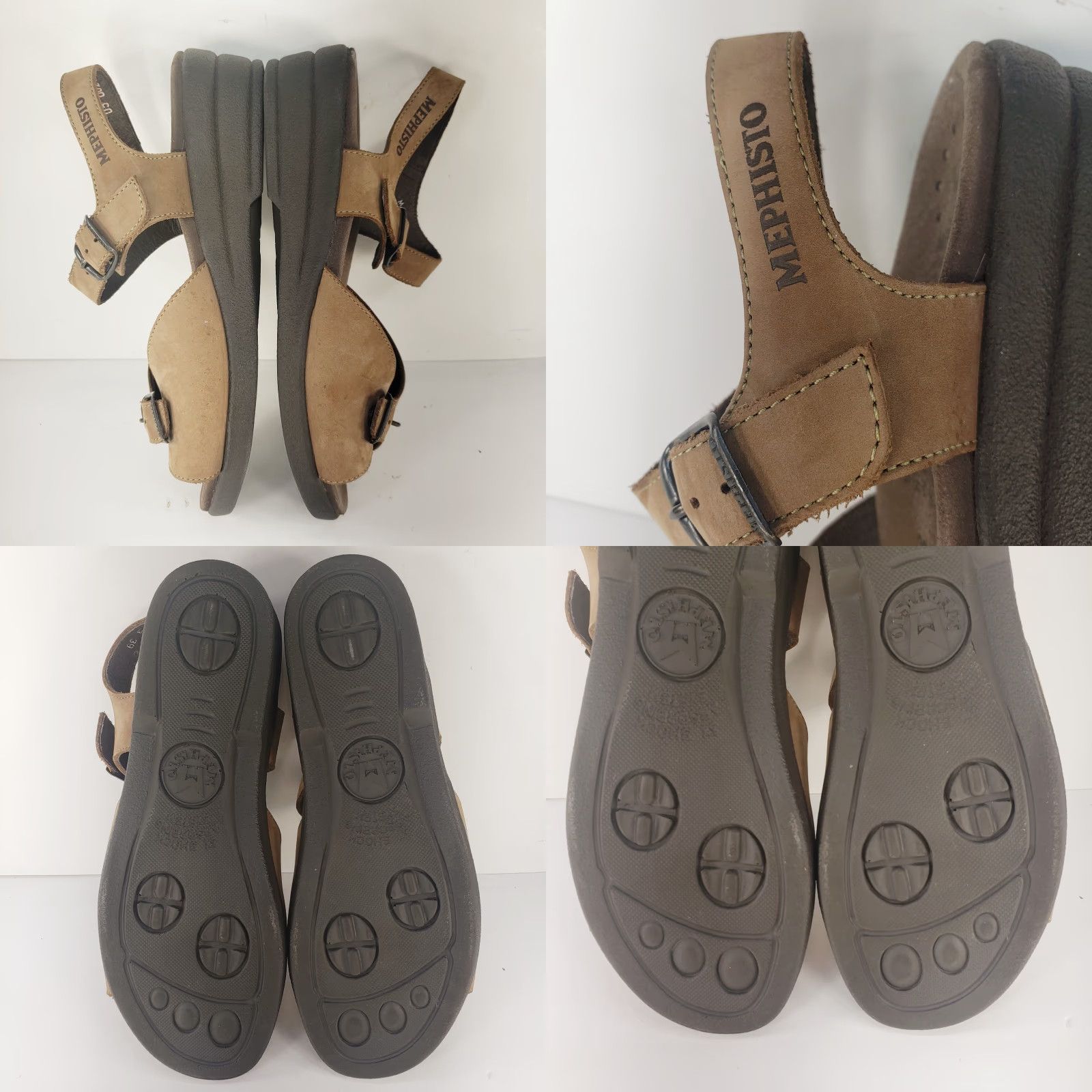 Mephisto Mephisto Sandals Suede Women's 8M EU 39 Brown Wedge Strappy Adjustable Arch Support Cushioned Breathable Size US 8 / IT 38 - 8 Thumbnail