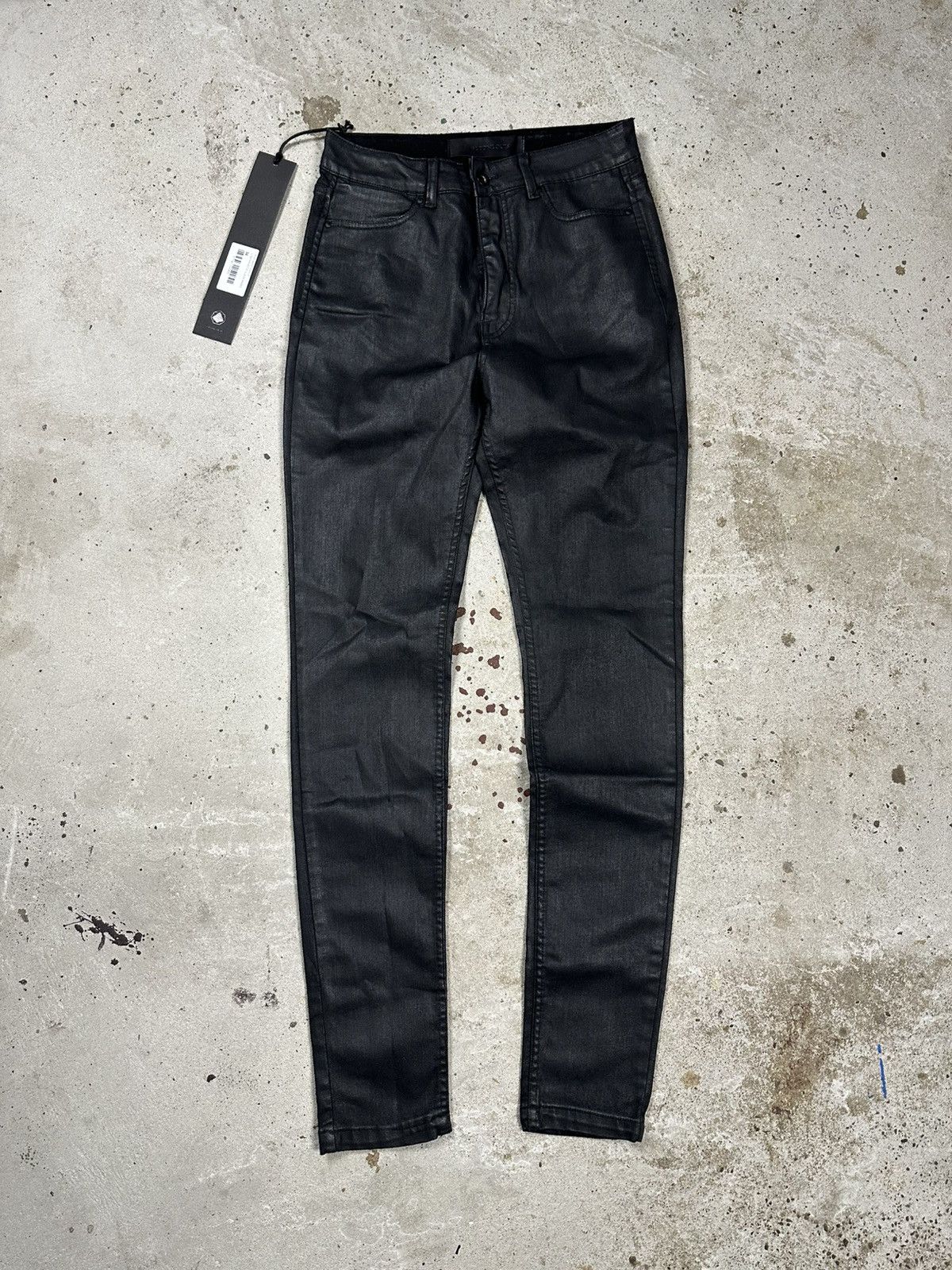 Leon Louis Leon Louis Black Waxed High Waist Skinny Jeans Size US 30 / EU 46 - 1 Thumbnail