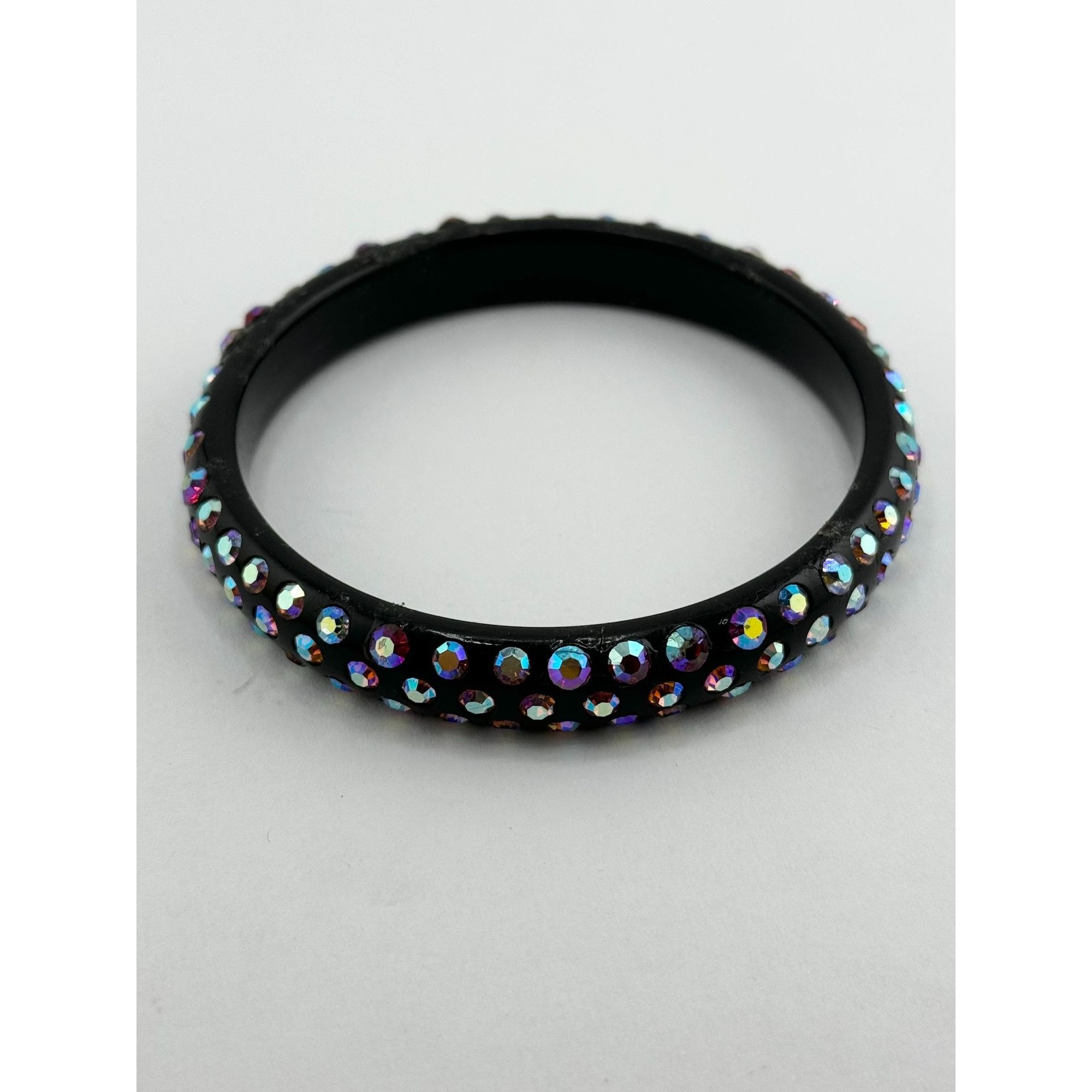Vintage Vintage black rhinestone bangle bracelet Size ONE SIZE - 3 Thumbnail