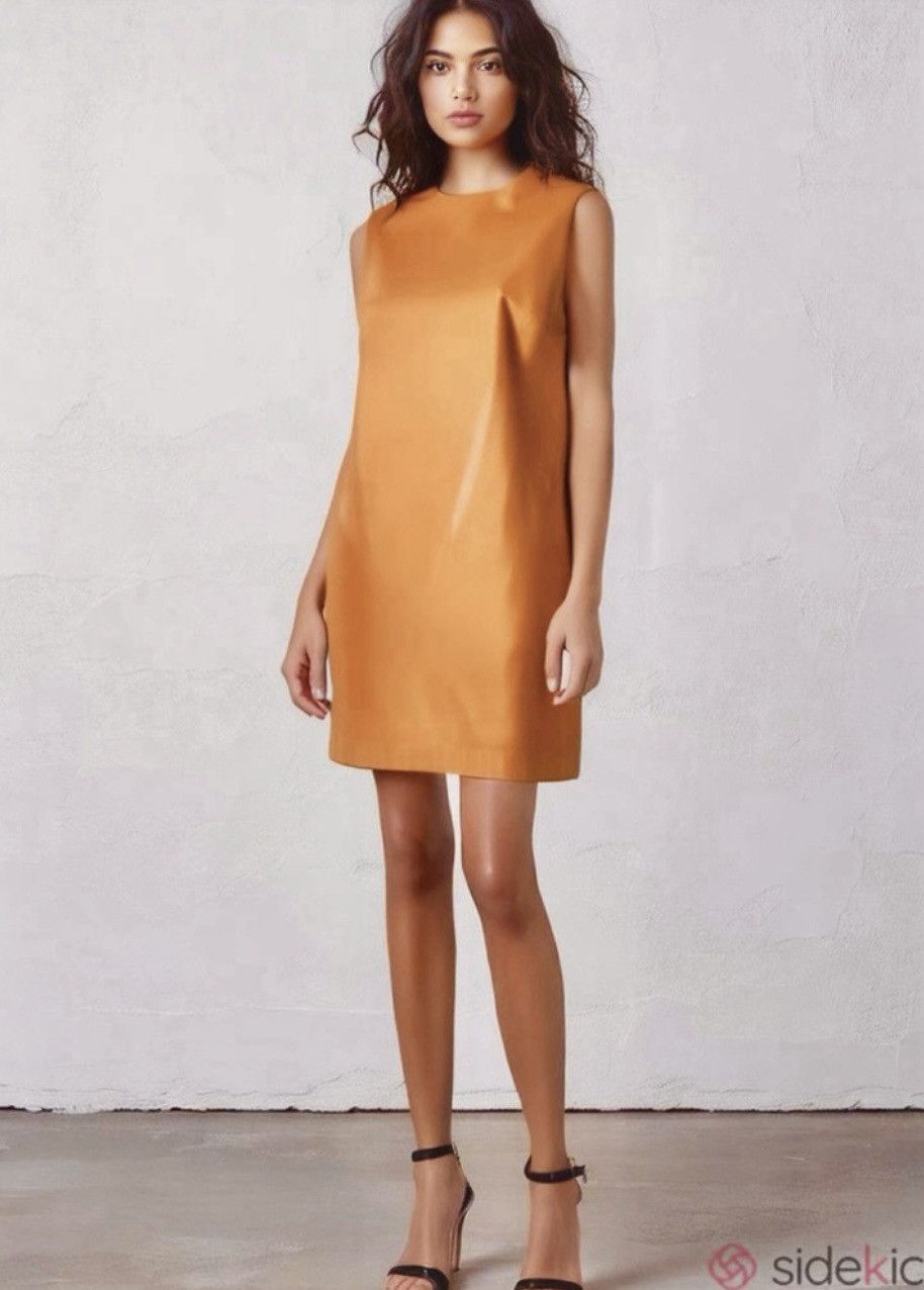 House of Harlow 1960 Faux Leather Mini Dress Large $189