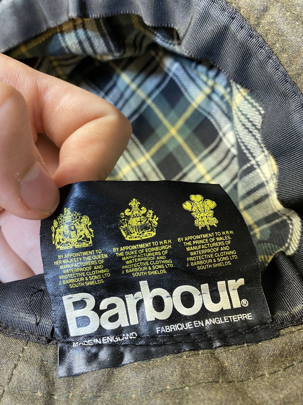 Barbour × Vintage Vintage streetwear Barbour wax hat size S Size ONE SIZE - 7 Thumbnail