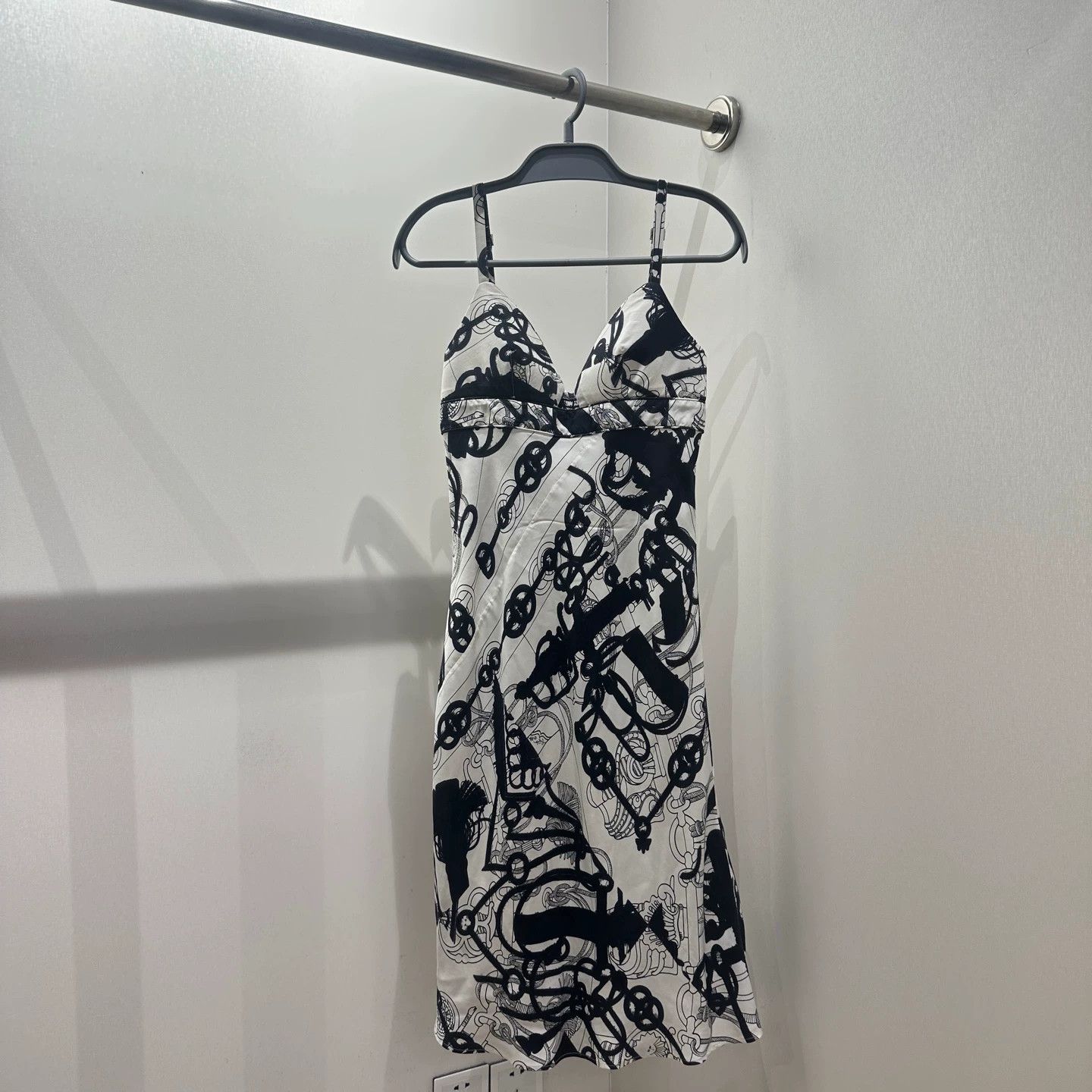 Hermes Hermes women's black white watercolor silk dress FR 36 Size XS / US 0-2 / IT 36-38 - 1 Thumbnail