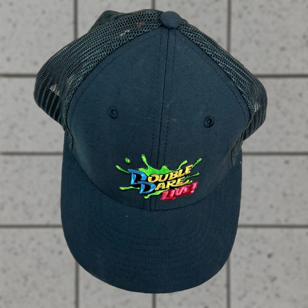 Vintage Richardson Hat Cap Double Dare Live Nickelodeon Black Adjustable Snapback One Size Men Cap Size ONE SIZE - 1 Thumbnail