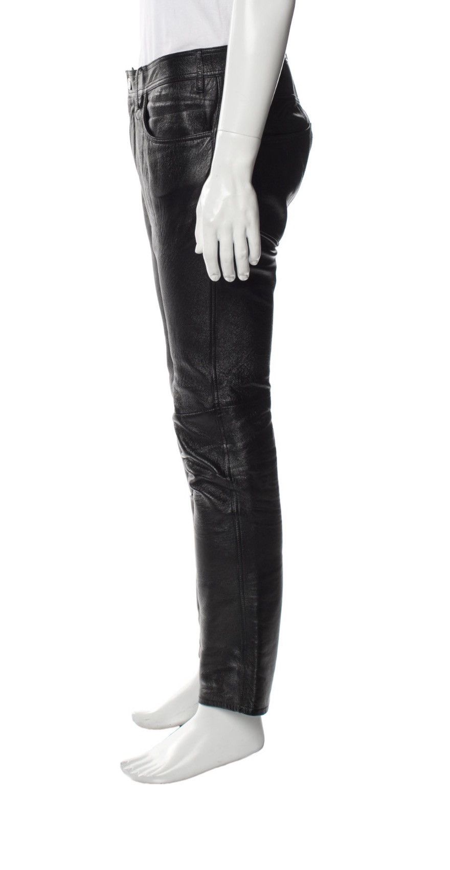 Celine Celine Lambskin Moto Pants Size US 32 / EU 48 - 2 Thumbnail