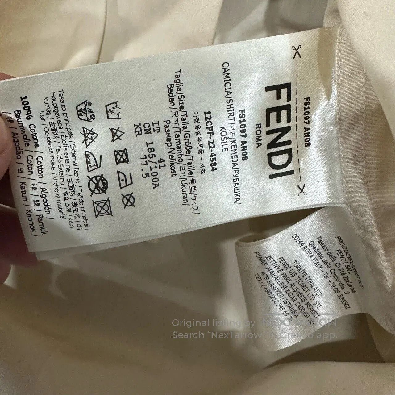 Fendi Fendi Solid Logo Pocket Short-Sleeve Shirt. Size US XL / EU 56 / 4 - 6 Thumbnail