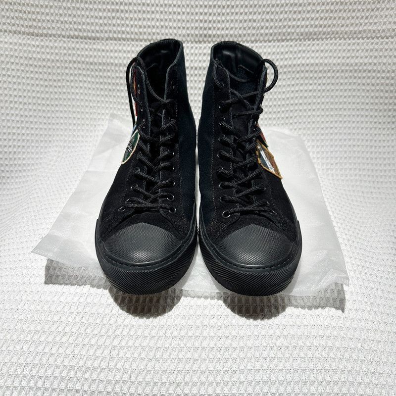 Louis Vuitton Louis Vuitton Black High-Top Canvas Sneakers - Size US 8 / EU 41 - 2 Thumbnail