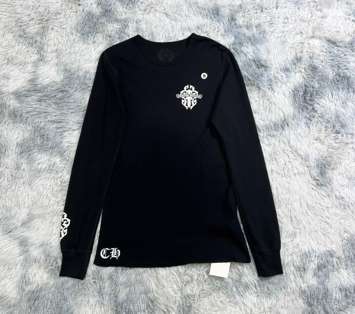 Chrome Hearts Chrome Hearts Waffle-Knit Long Sleeve sweatshirt Size US M / EU 48-50 / 2 - 2 Thumbnail