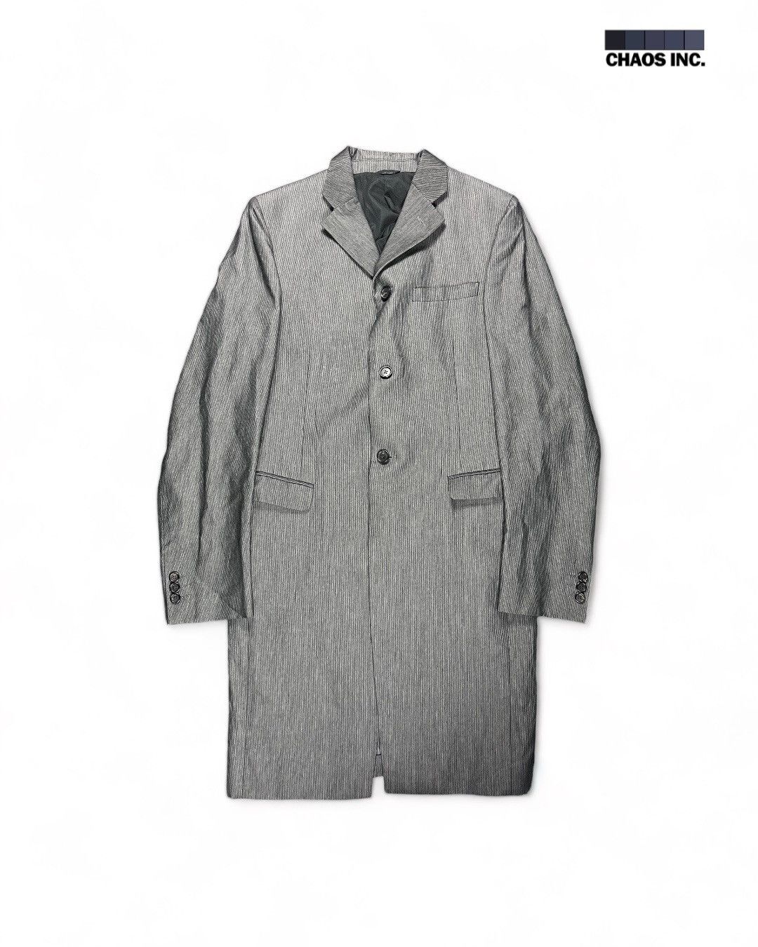 image of Miu Miu - Early 00’S Trench Coat in Grey, Men's (Size Small)