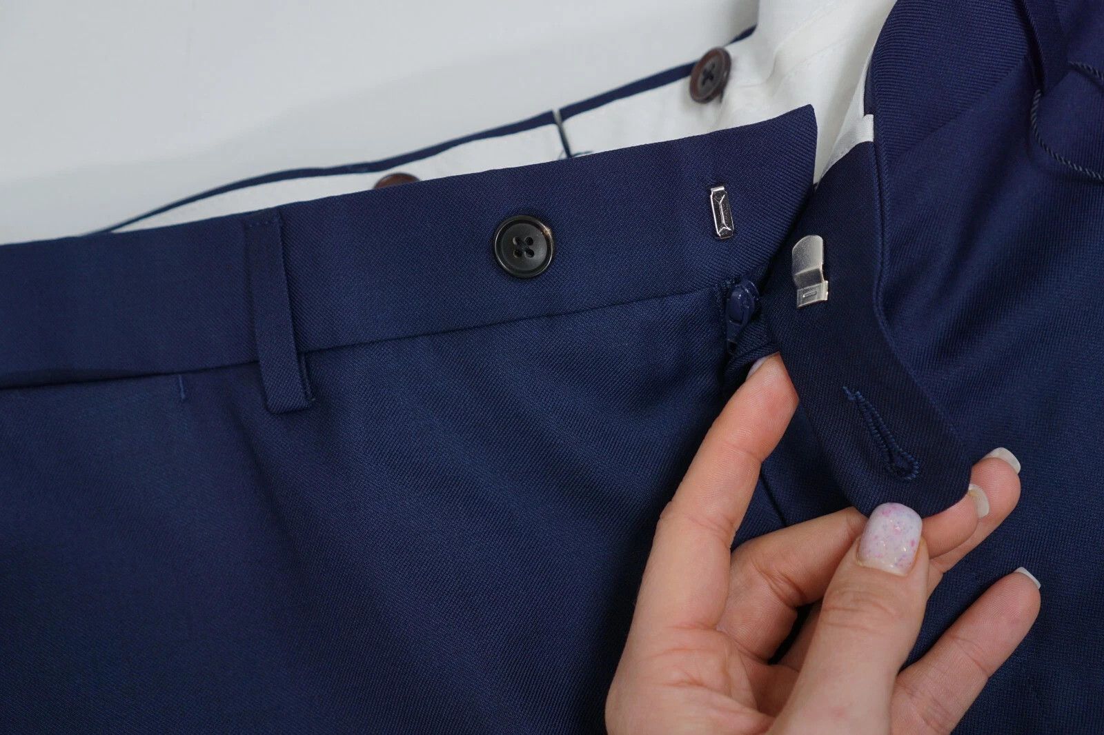 Suitsupply Men Suitsupply Suit Navy La Spalla Wool Vitale Barberis US48 Size 48R - 9 Thumbnail