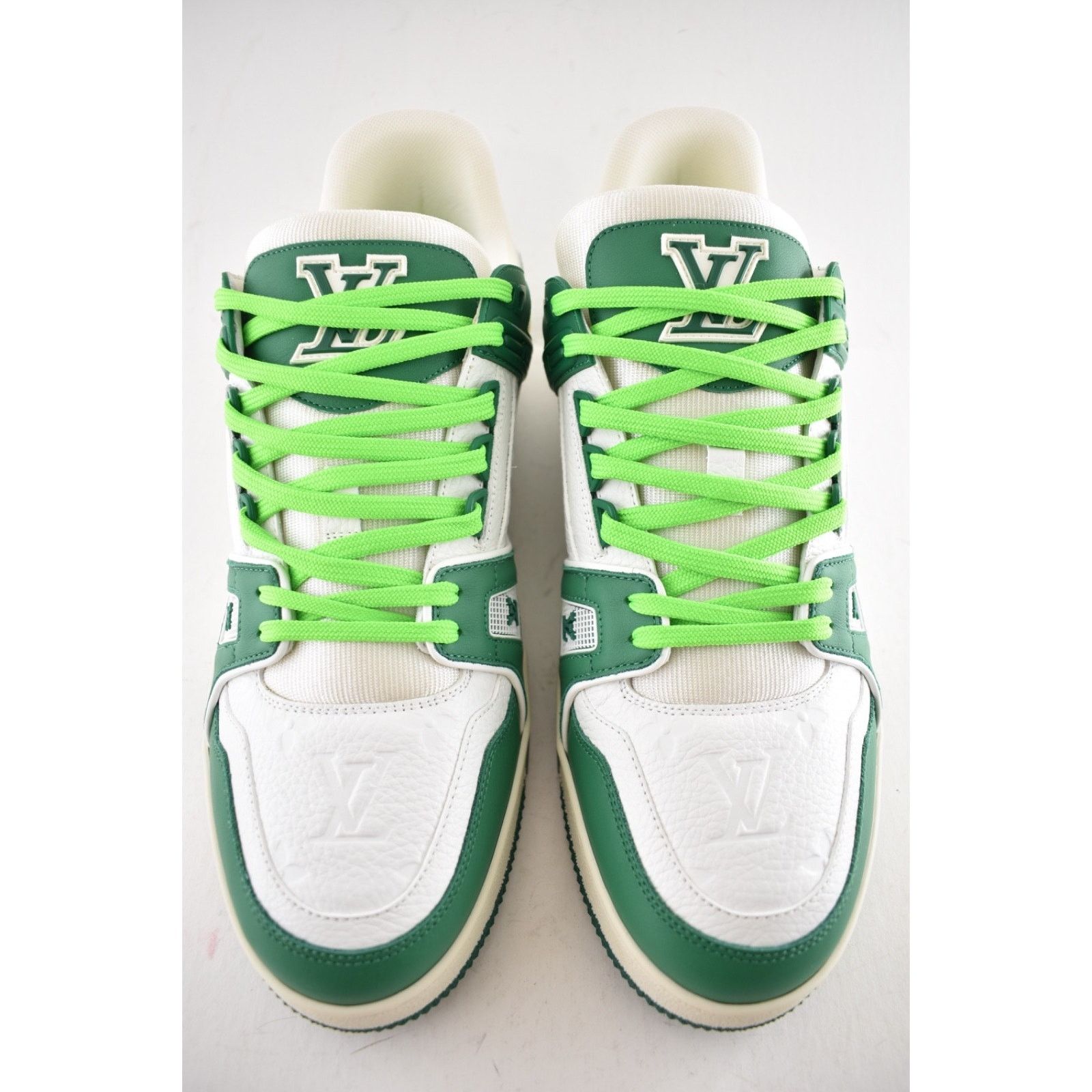Louis Vuitton Louis Vuitton Green White Empreinte Leather Low Top Size US 10 / EU 43 - 7 Thumbnail
