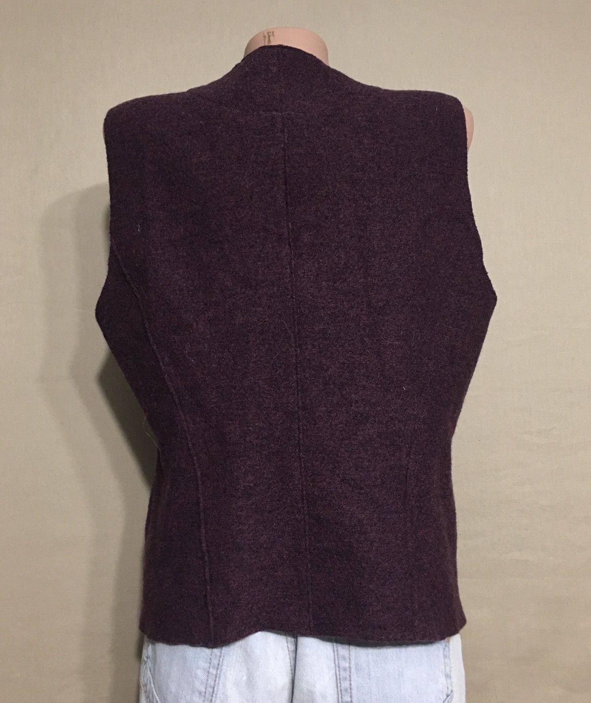 Designer OSKA Boiled Virgin Wool Vest Gillet Size 1 Size M / US 6-8 / IT 42-44 - 3 Thumbnail