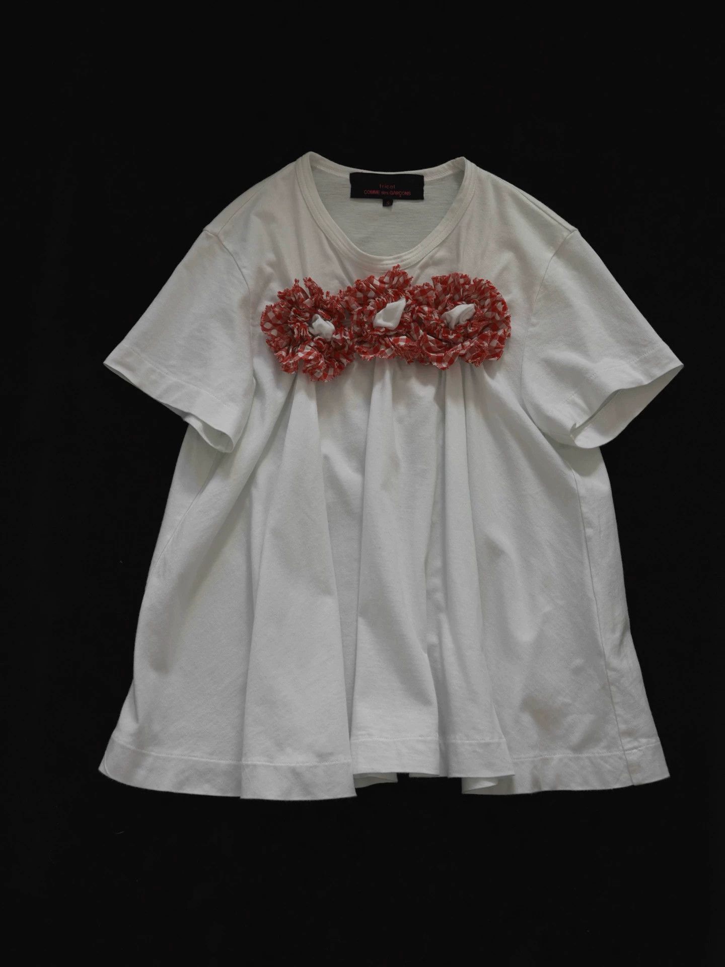 Comme des Garcons comme des garcons check gathered tricot top size S Size S / US 4 / IT 40 - 1 Thumbnail