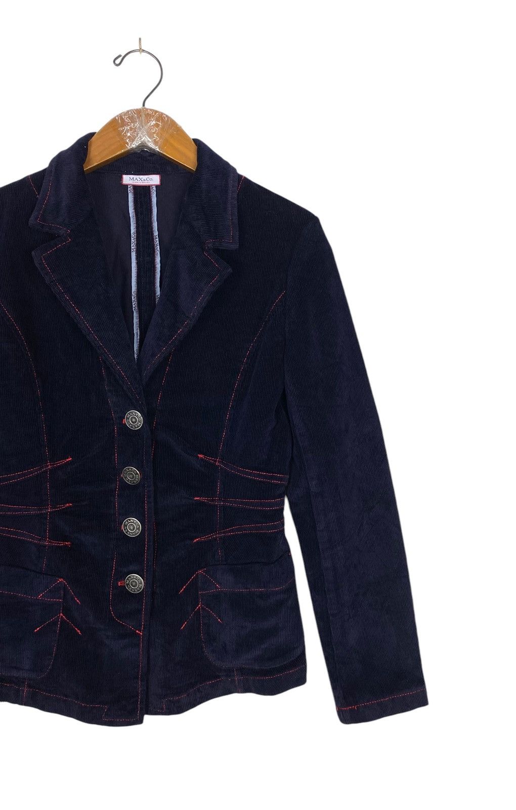 MAX&Co. Rare‼️ Max & Co by Max Mara Corduroy Punk Jacket Size XS / US 0-2 / IT 36-38 - 3 Thumbnail