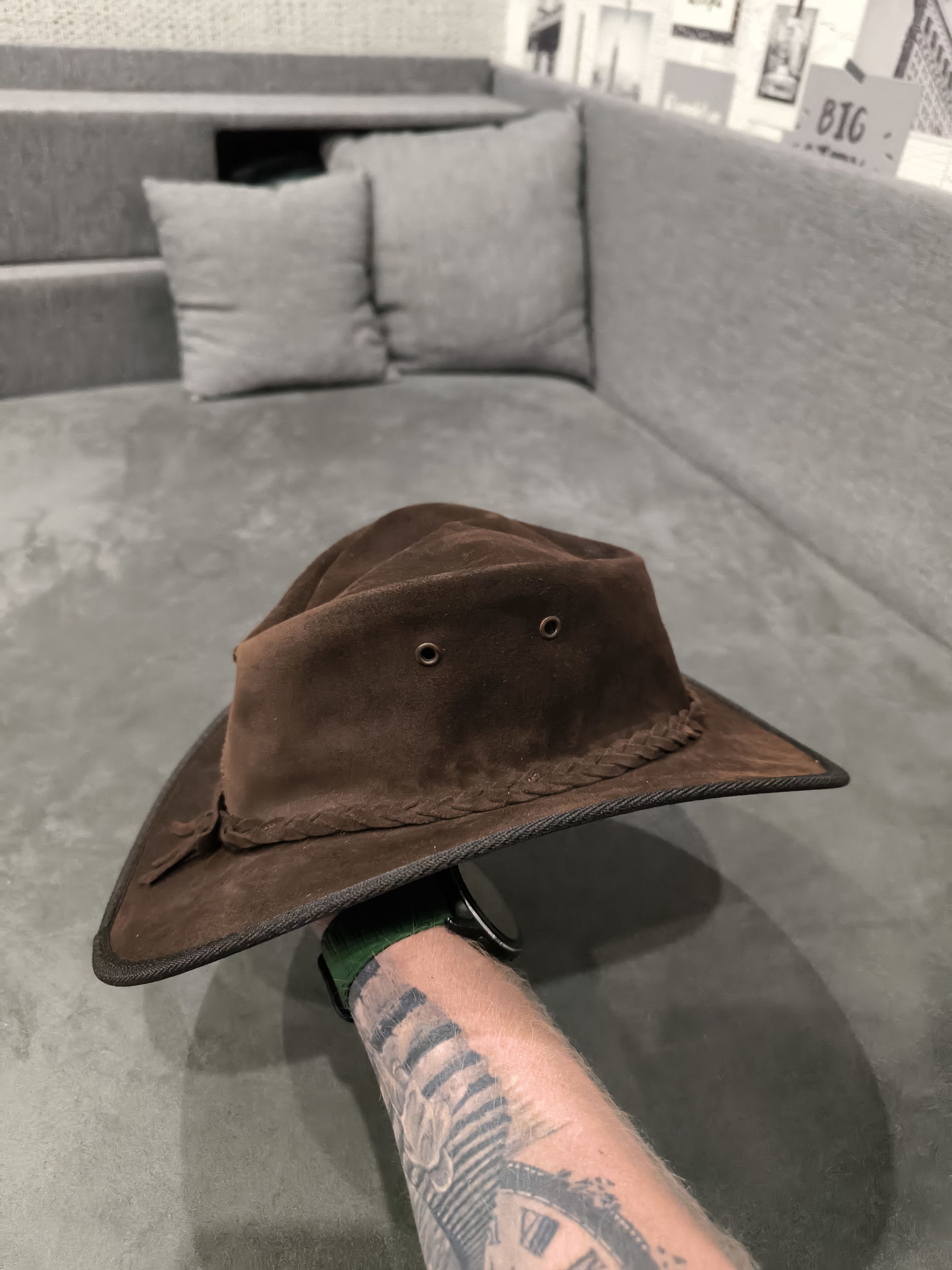 Other Men's Barmah Squashy Leather Hat Size Large Australian Size 34 - 3 Thumbnail