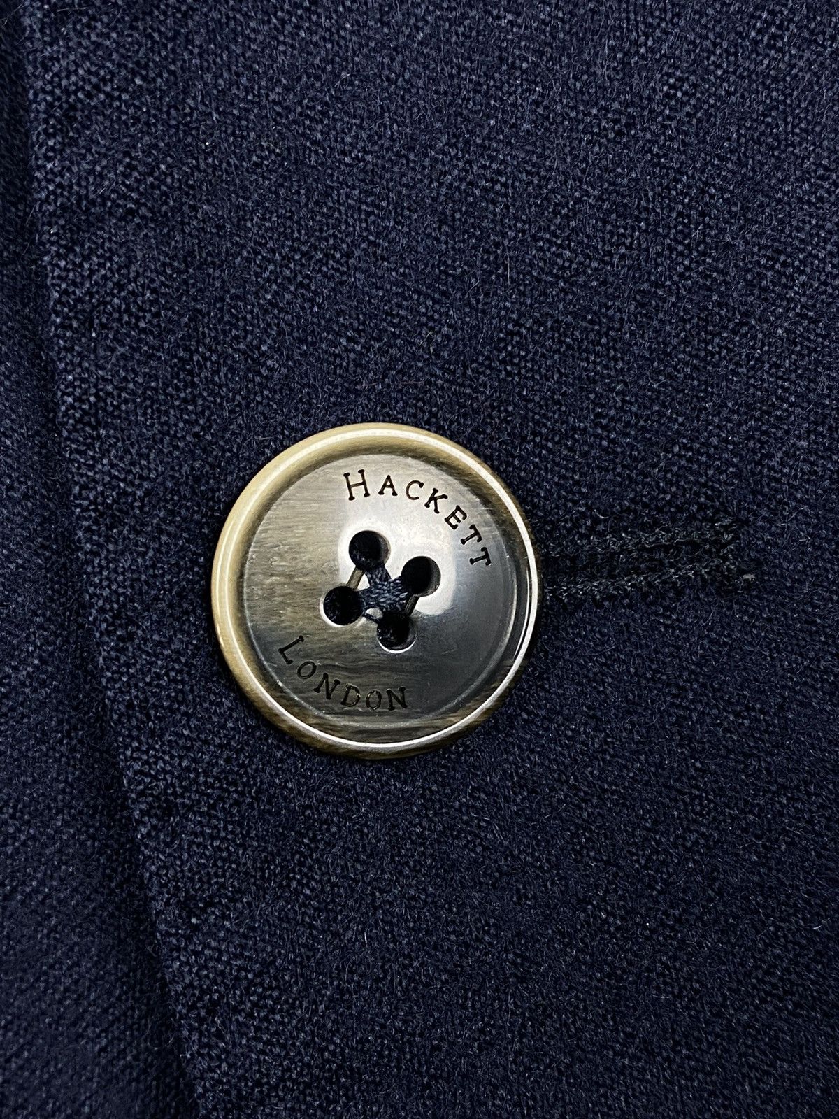 Hackett Vintage Hackett London Wool Plain Flannel Brazer jacket og Size 44R - 7 Thumbnail