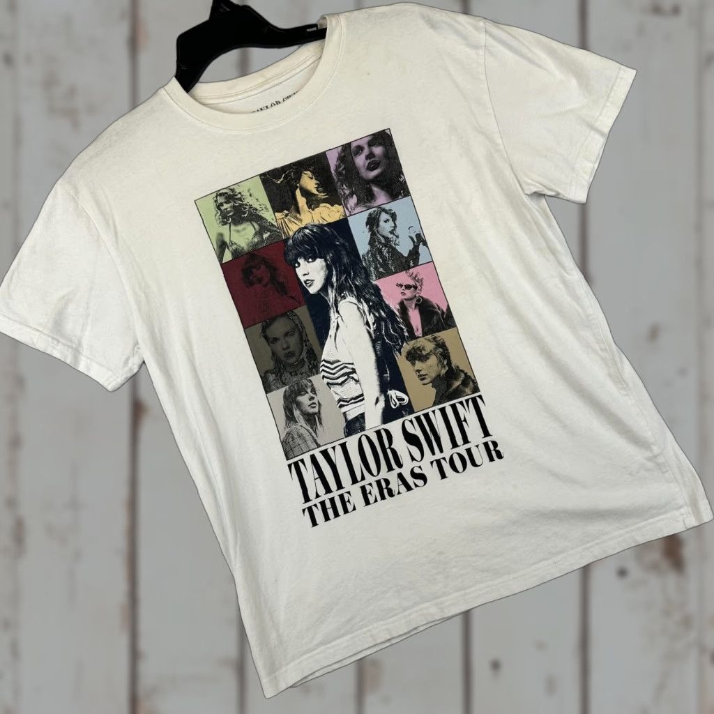 Vintage Taylor Swift Shirt Mens Large White The Eras Tour 2023 Concert Graphic Tee Pop Shirt Mens Large White The Eras Tour 2023 Concert Graphic Tee Pop Size US L / EU 52-54 / 3 - 1 Thumbnail