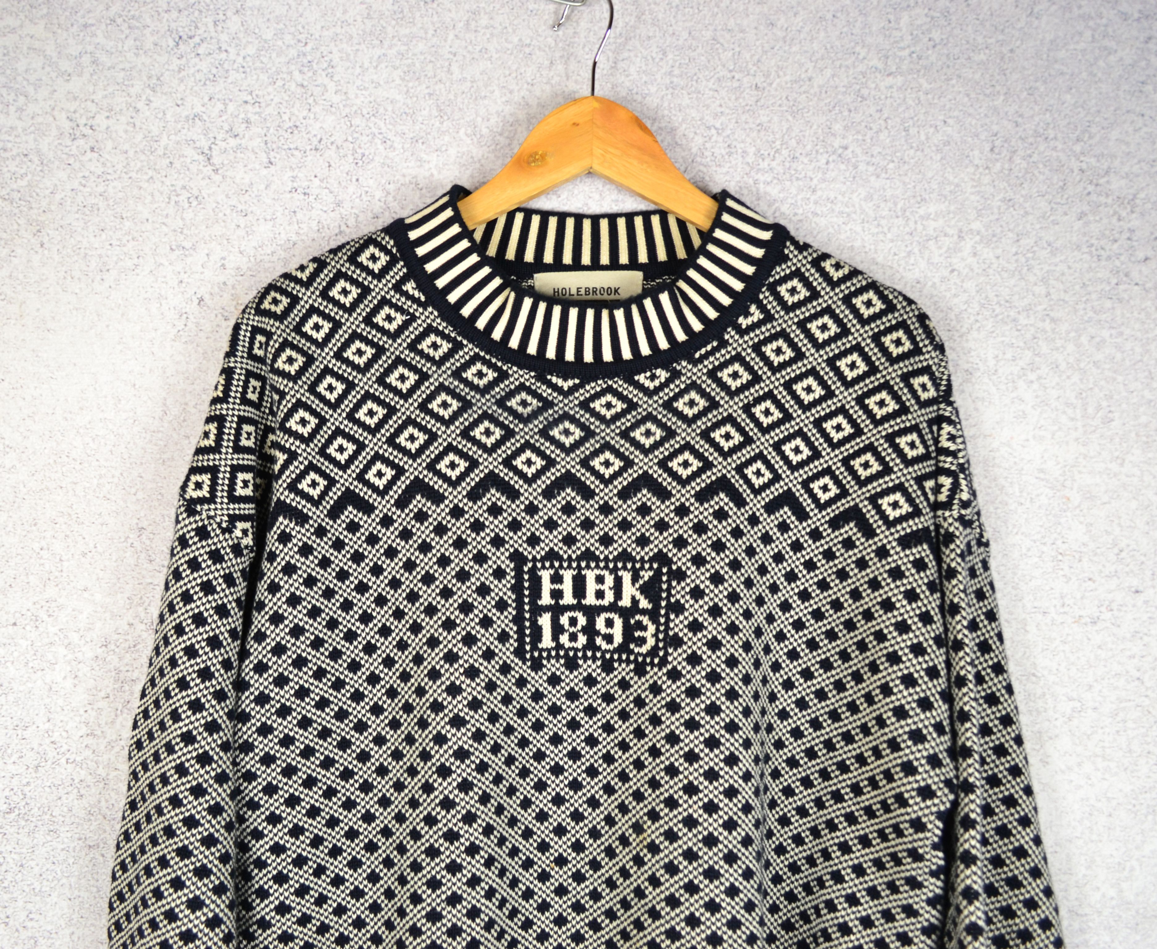 Designer Holebrook Sweden Heavy Cotton Knitted Sweater Size XL Size US XL / EU 56 / 4 - 2 Thumbnail