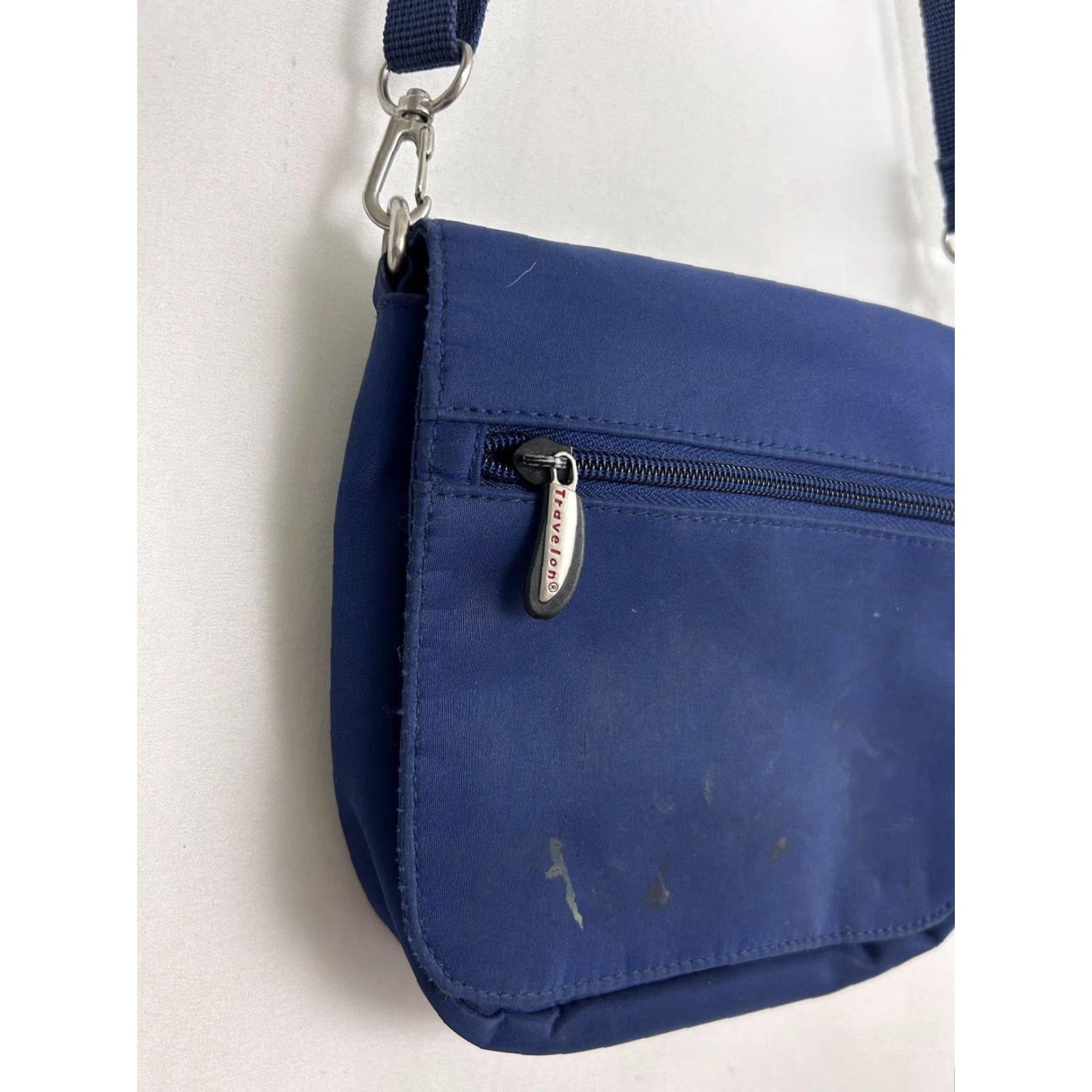 Vintage Travelon Crossbody Bag Small Navy Travel Womens Nylon Stain 6x7x1.5 Size ONE SIZE - 4 Thumbnail