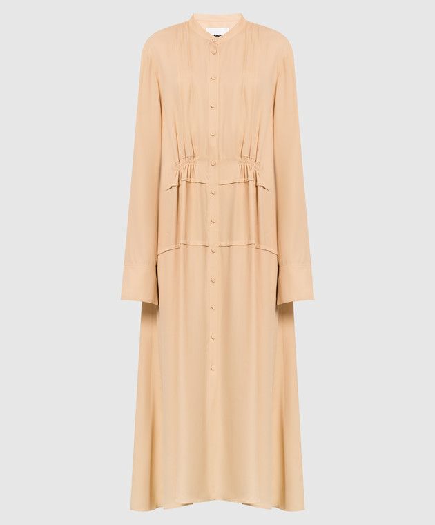 Jil Sander o1y0925 Midi Dress in Beige Size XS / US 0-2 / IT 36-38 - 1 Thumbnail