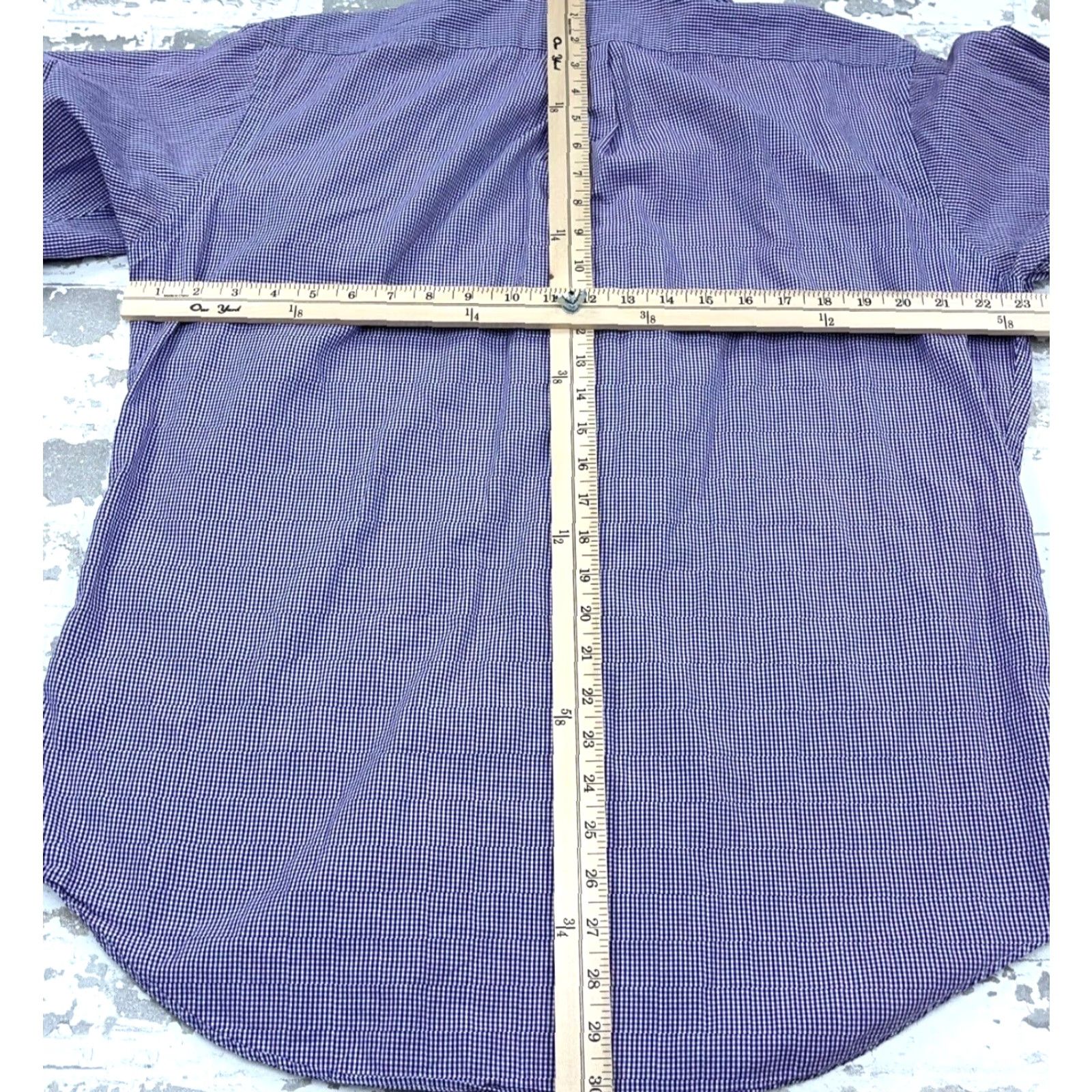 Ralph Lauren Ralph Lauren Shirt Men 16 32 Purple Button-Up Classic Fit Mini Check Dress A64 Size 42R - 7 Thumbnail
