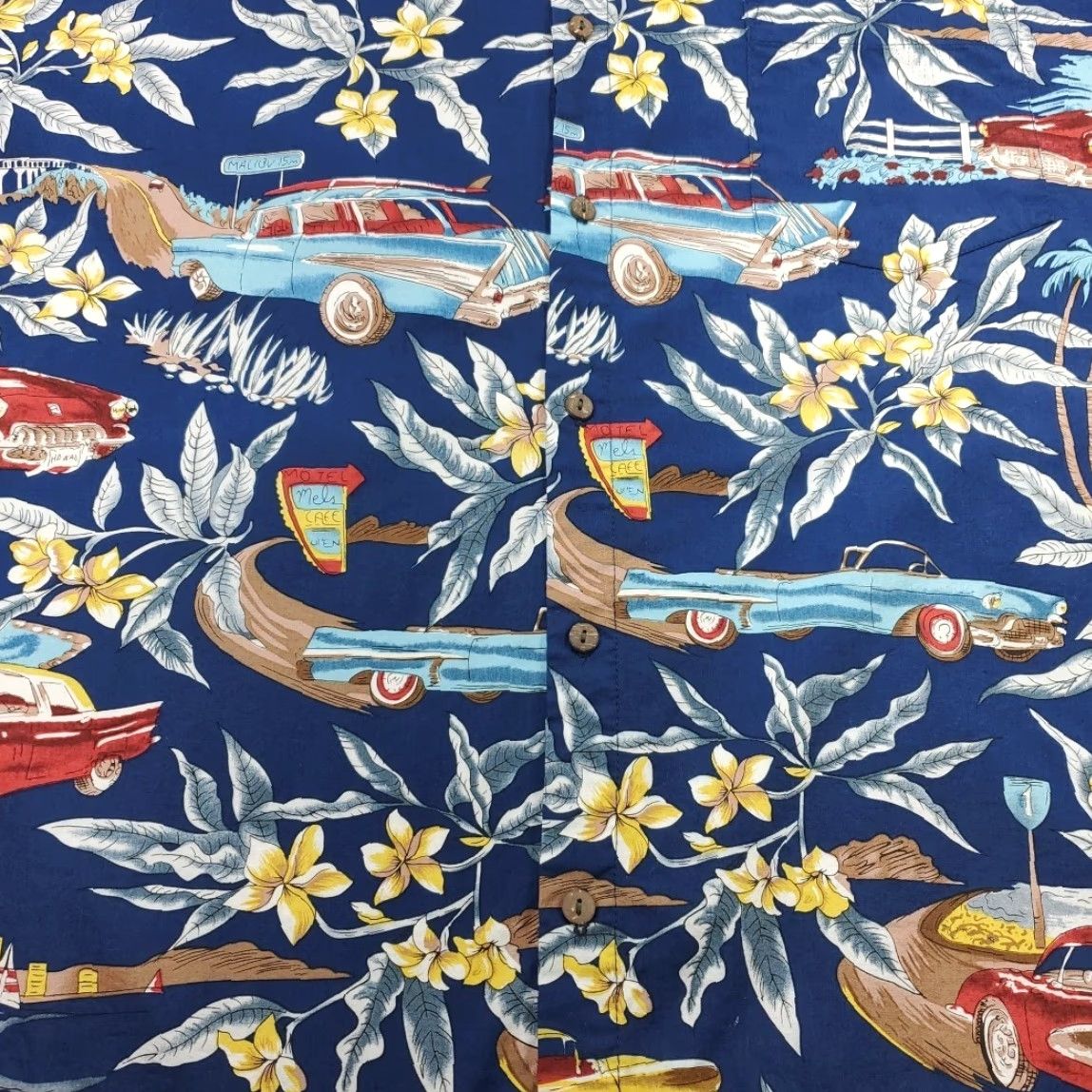 Vintage VINTAGE High Seas Trading Co Shirt Mens 3XL USA Mels Cafe Malibu Corvette Nomad Casual Camp Shirt Button-Up Short Sleeve Washington? Size US XXL / EU 58 / 5 - 6 Thumbnail