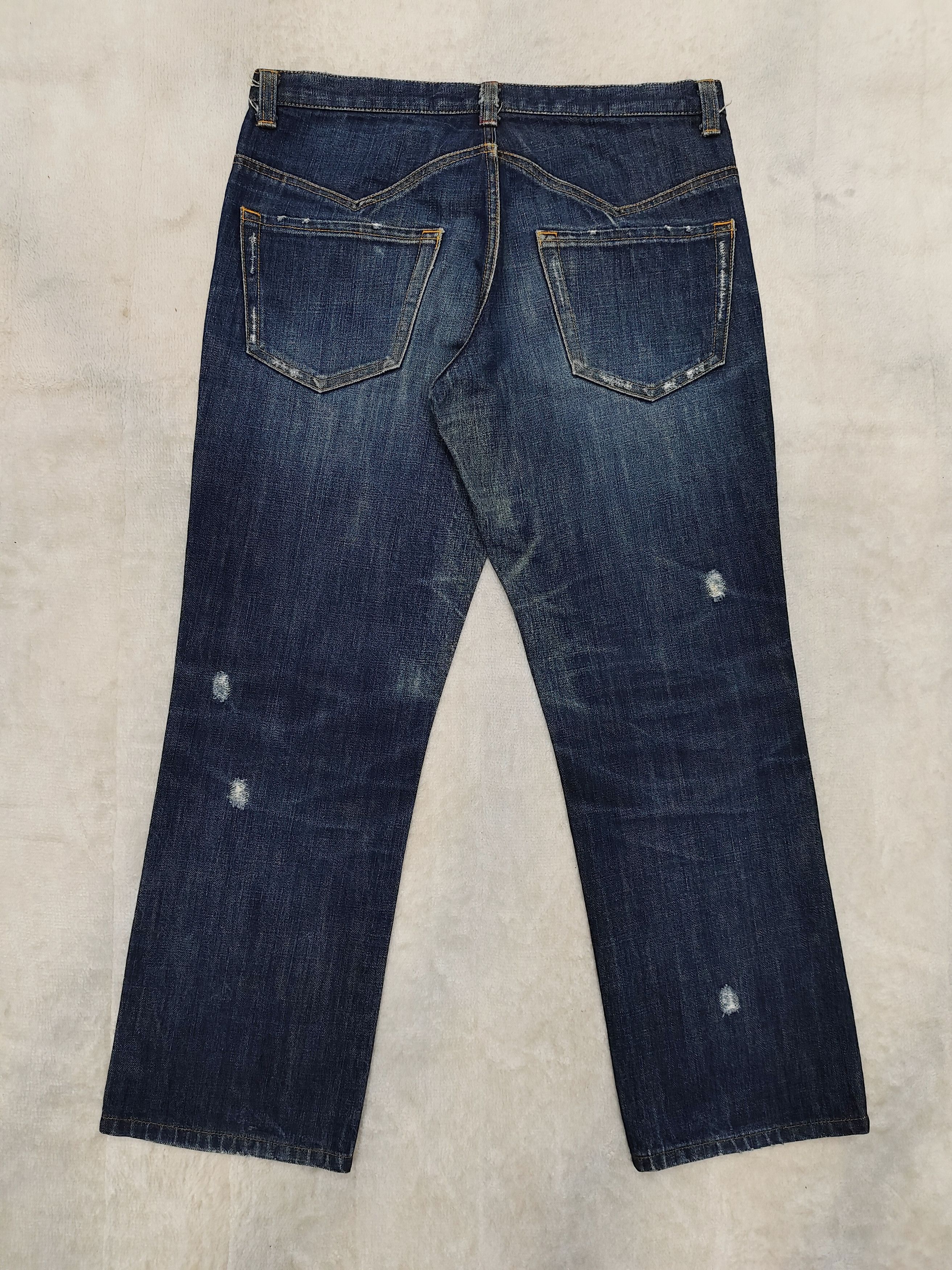 Issey Miyake Sunao Kuwahara- Minimal Fade Distressed Slim Straight Jeans Size US 32 / EU 48 - 3 Thumbnail
