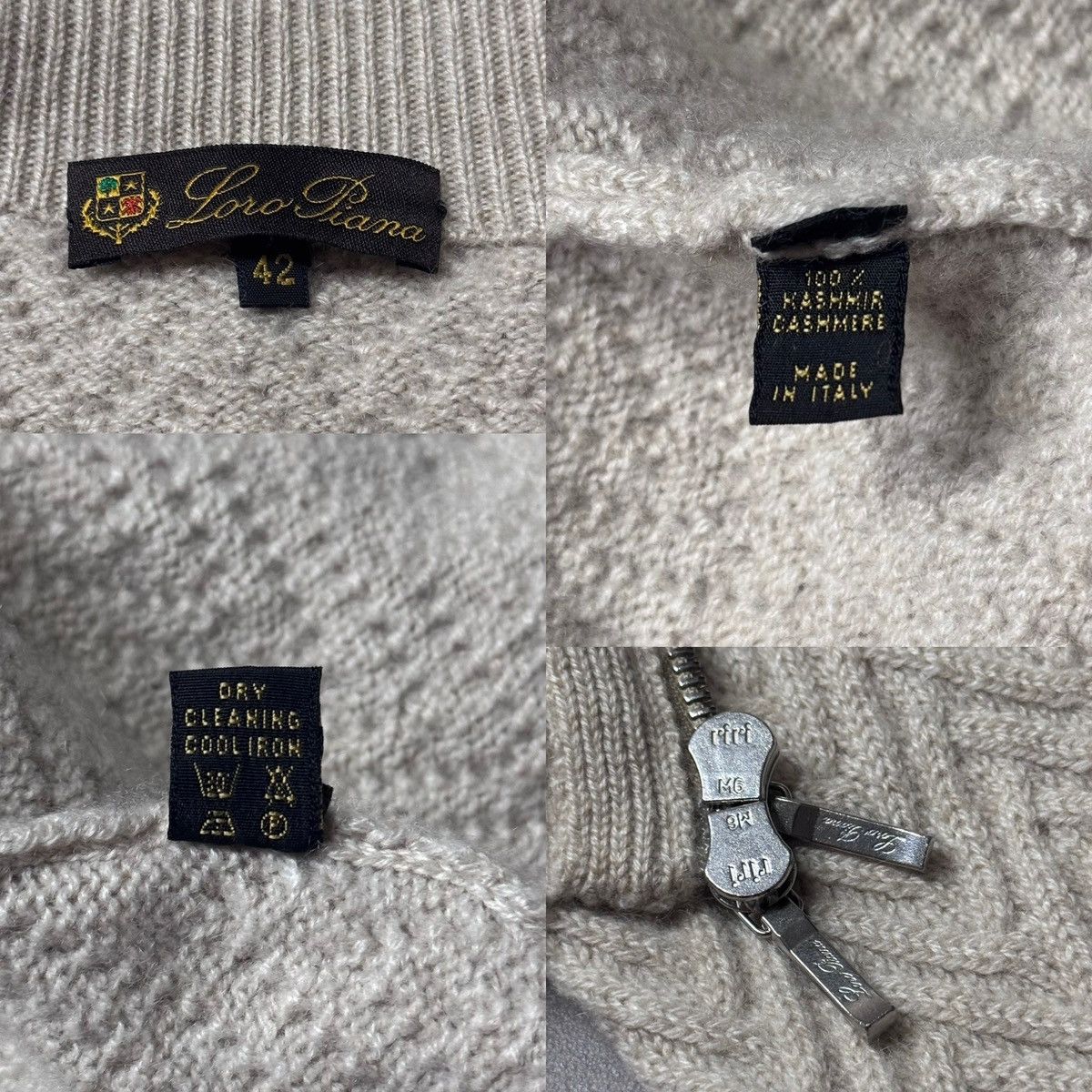 Loro Piana Loro Piana Women’s Cashmere Cardigan Full Zip Cream Size:42 Size M / US 6-8 / IT 42-44 - 3 Thumbnail