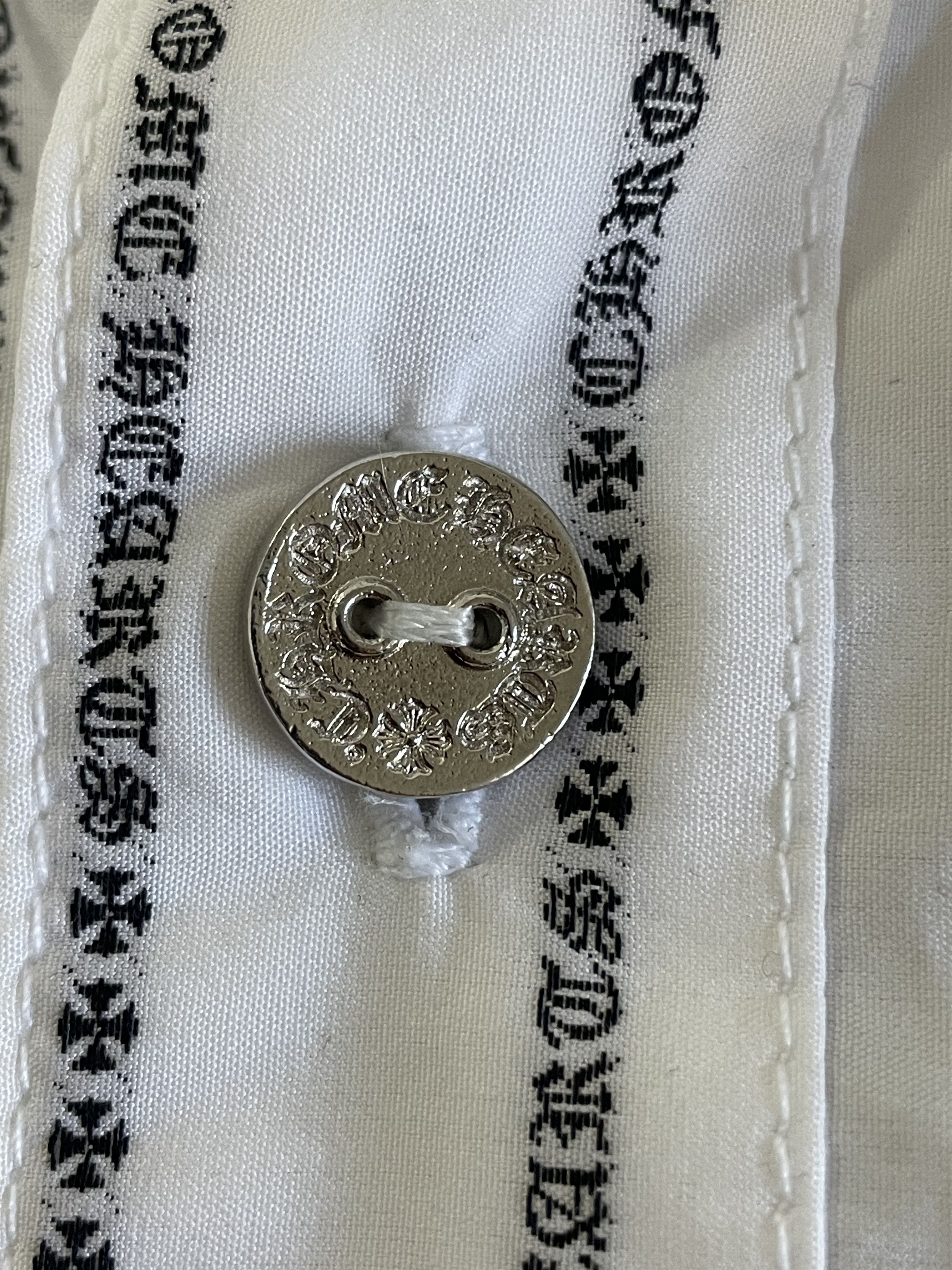 Chrome Hearts Chrome Hearts Loose Ends White&Black CH Pin Stripe Shirt Size M / US 6-8 / IT 42-44 - 4 Thumbnail