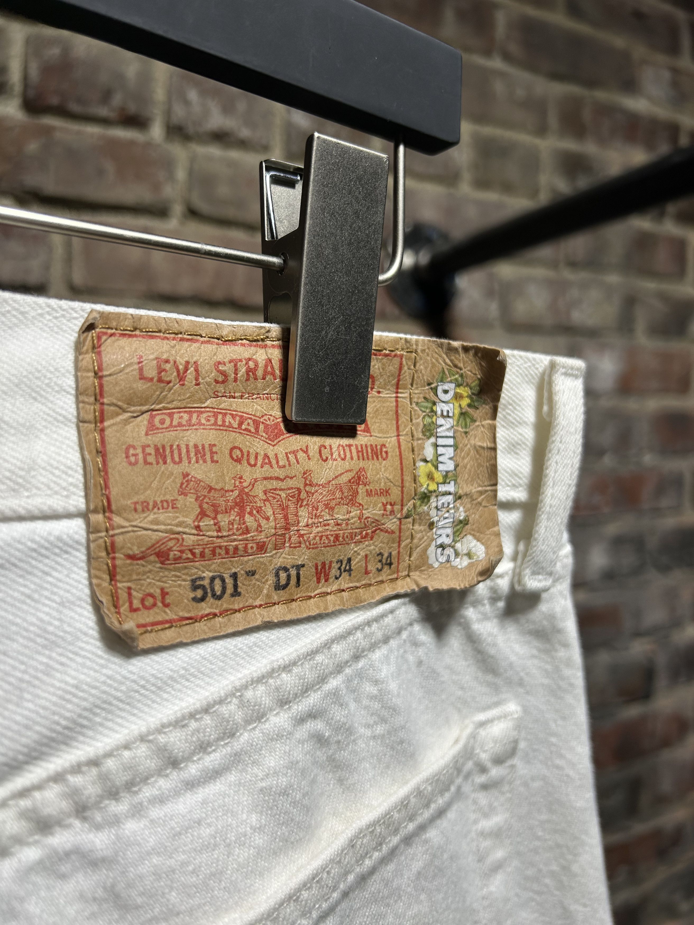 DENIM TEARS × Levi's Denim Tears x Levi's 501 Cotton Wreath Jeans Size US 34 / EU 50 - 4 Thumbnail