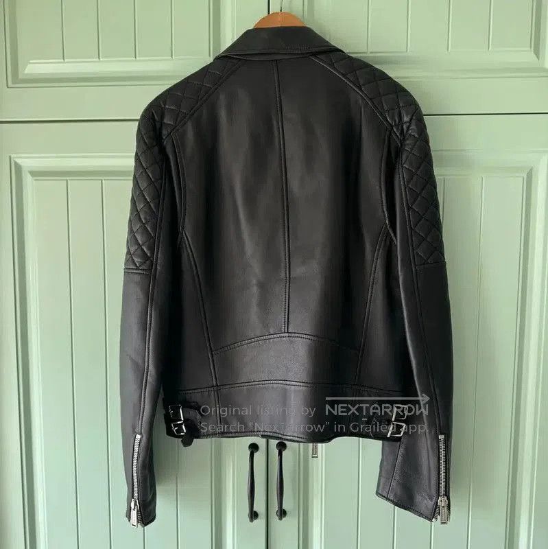 Dsquared2 DSQUARED2 Black Leather Motorcycle Jacket for Men . Size US XL / EU 56 / 4 - 2 Thumbnail