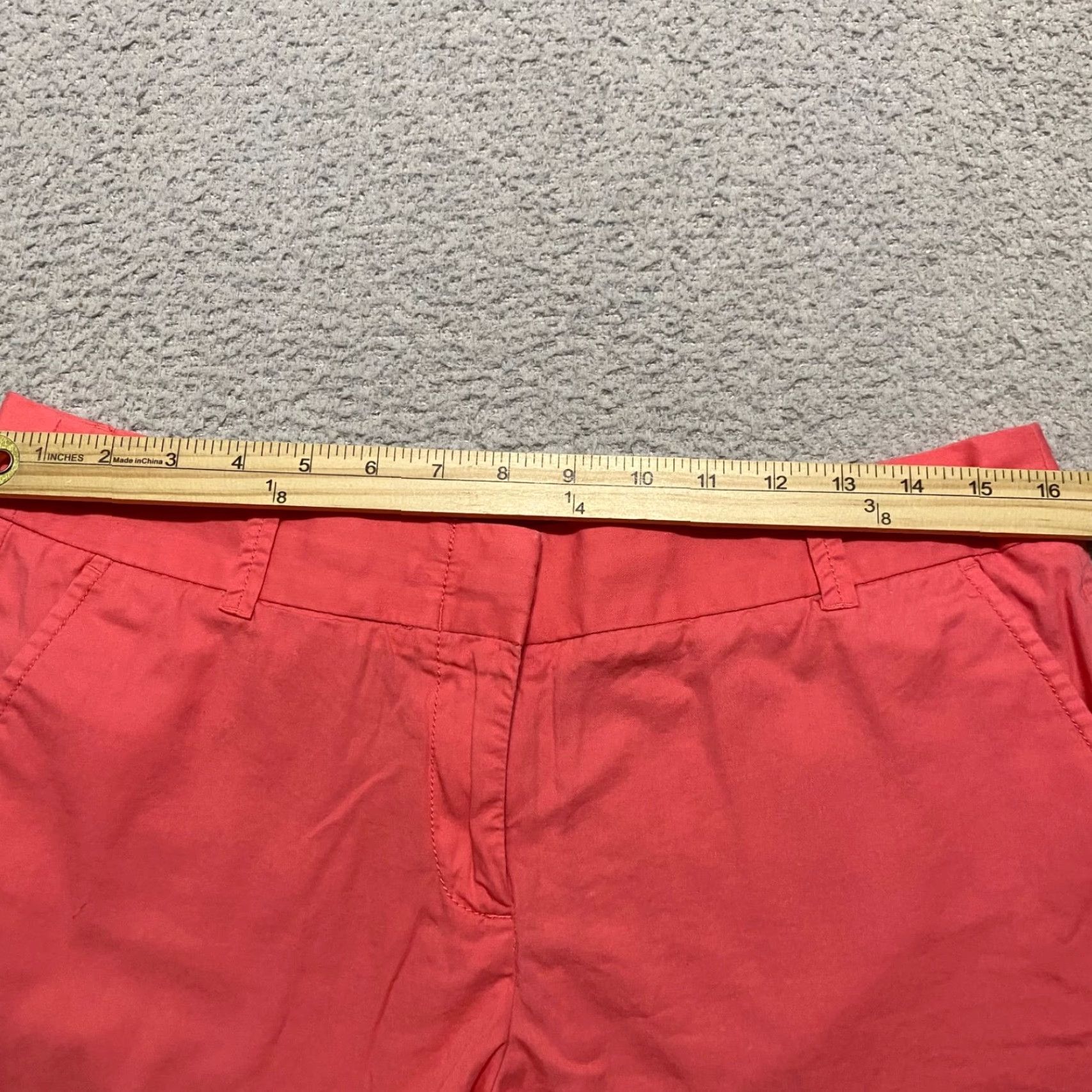 J.Crew J.CREW Pink Shorts Chino 100% Cotton Mid Rise Inseam 4" Front Flat Front Pockets Women Size 10 Size 32" / US 10 / IT 46 - 6 Thumbnail