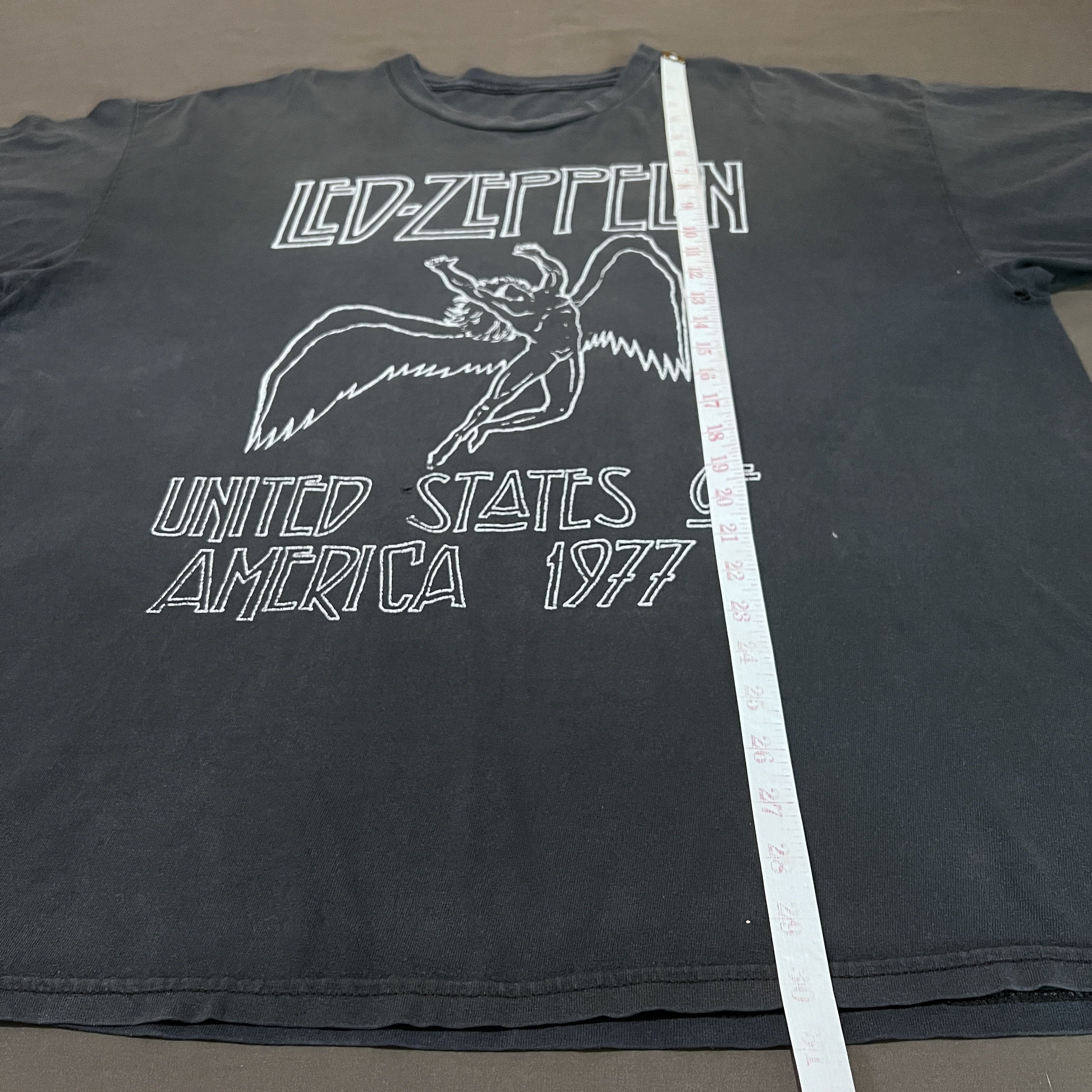 Band Tees × Vintage Vintage Y2K Led Zeppelin Promo Tee 2XL Faded Size US XXL / EU 58 / 5 - 12 Thumbnail