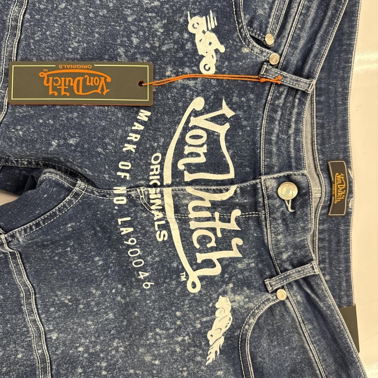 Von Dutch Von Dutch Paris Jeans W34 L30 Blue Acid Wash Logo NWT Size US 34 / EU 50 - 3 Thumbnail