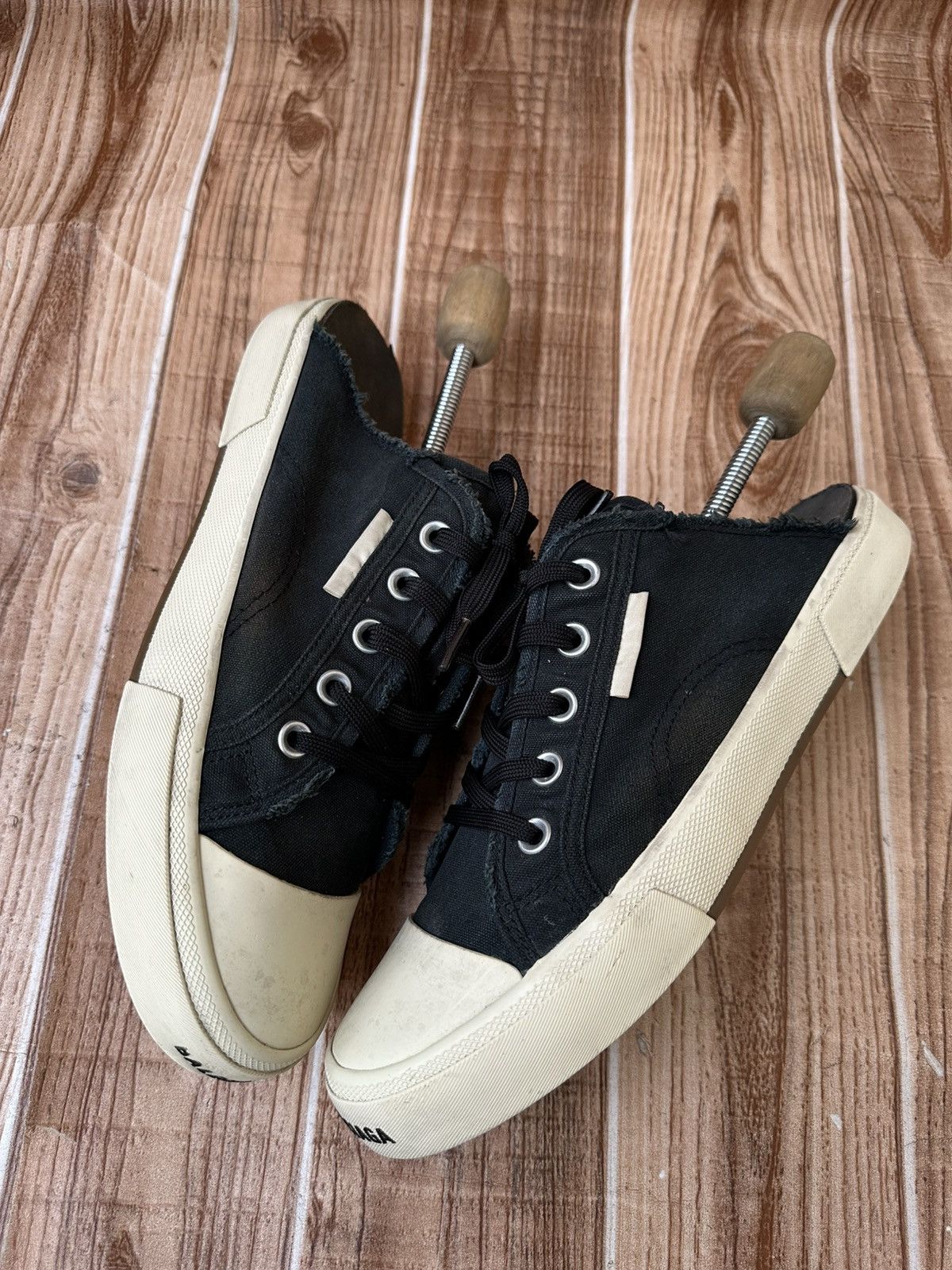 Balenciaga Balenciaga Paris Canvas Distress Black Low Mules Size US 9 / EU 42 - 6 Thumbnail