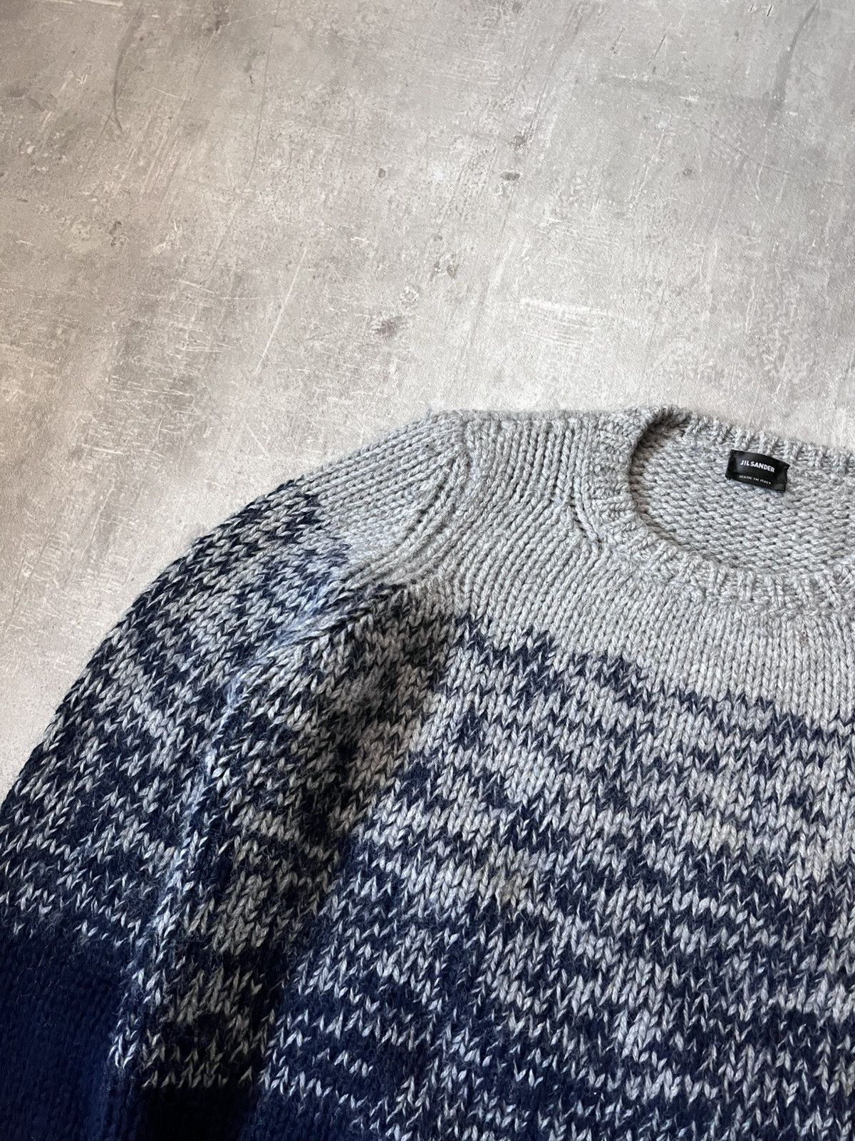 Jil Sander Jil Sander by Raf Simons wool sweater navy grey Size US M / EU 48-50 / 2 - 5 Thumbnail