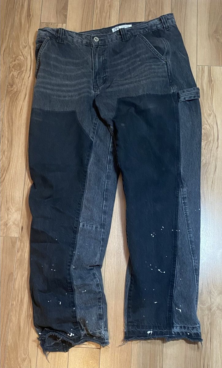 Zara Zara vintage streetwear pants painted Size US 33 - 1 Thumbnail