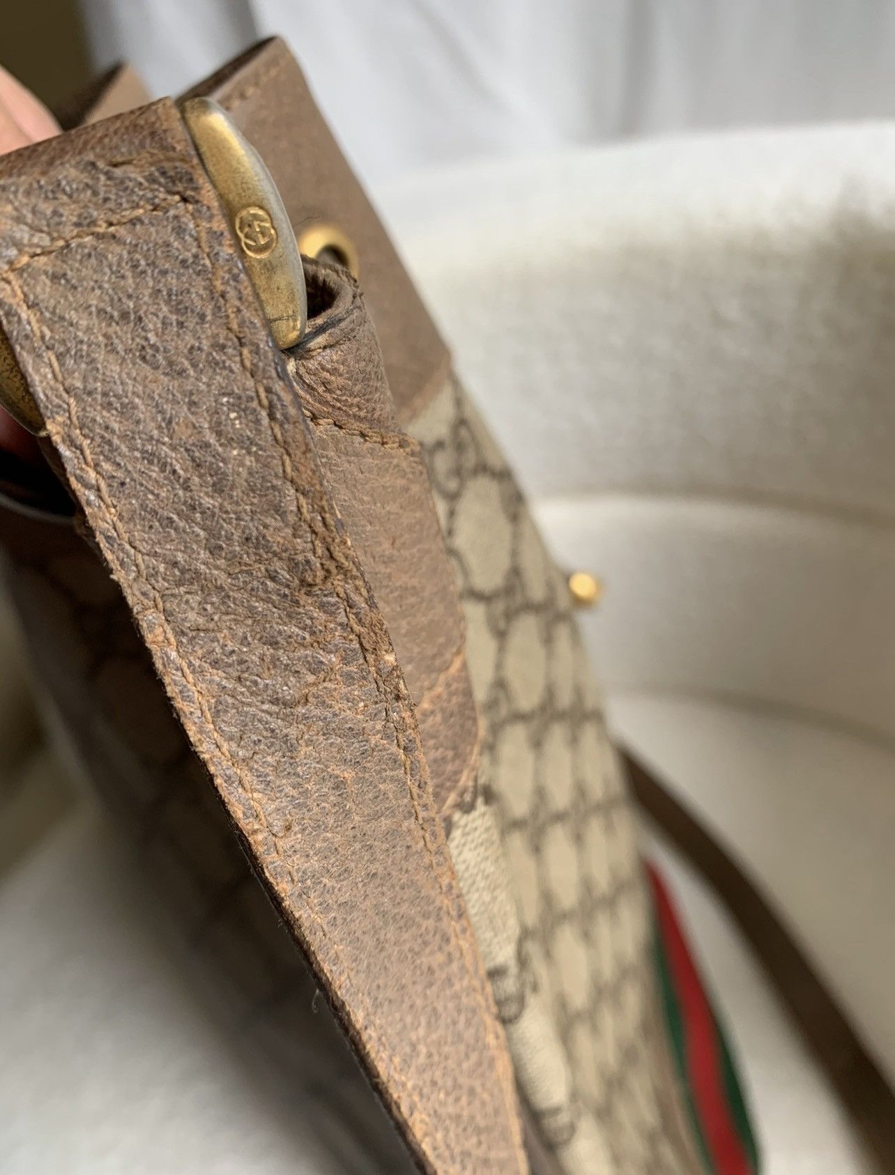 Gucci Authentic Gucci Vintage Ophidia Bucket Large Size ONE SIZE - 3 Thumbnail
