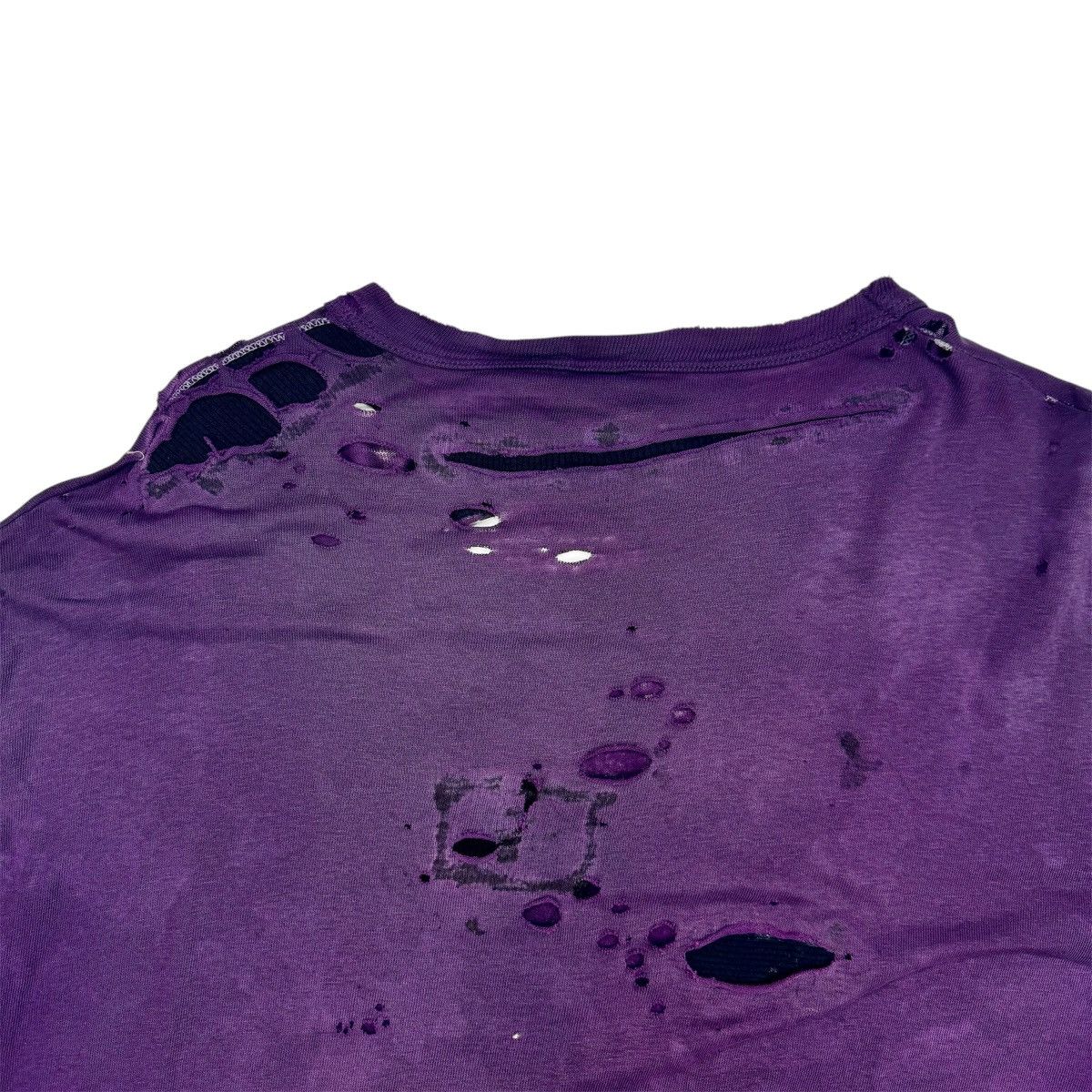 Russell Athletic VINTAGE THRASHED FADED REPAIRED PURPLE T-SHIRT Size US M / EU 48-50 / 2 - 10 Thumbnail