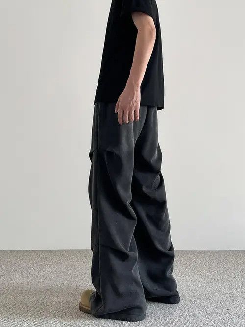 Other Black Pleated Stacked Pants, Flared Baggy Pants Size US 29 - 5 Thumbnail